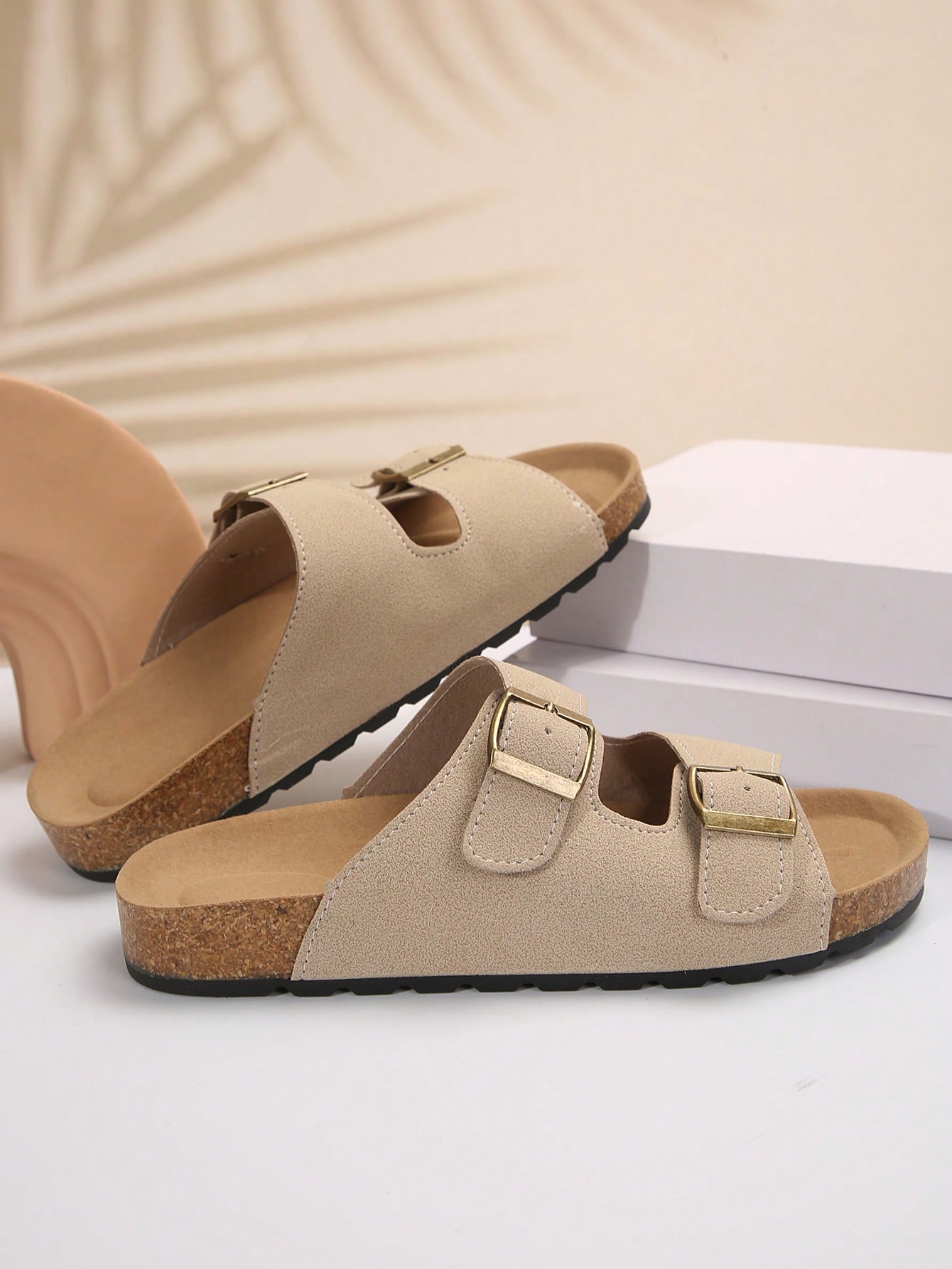 In Beige Women Flat Sandals