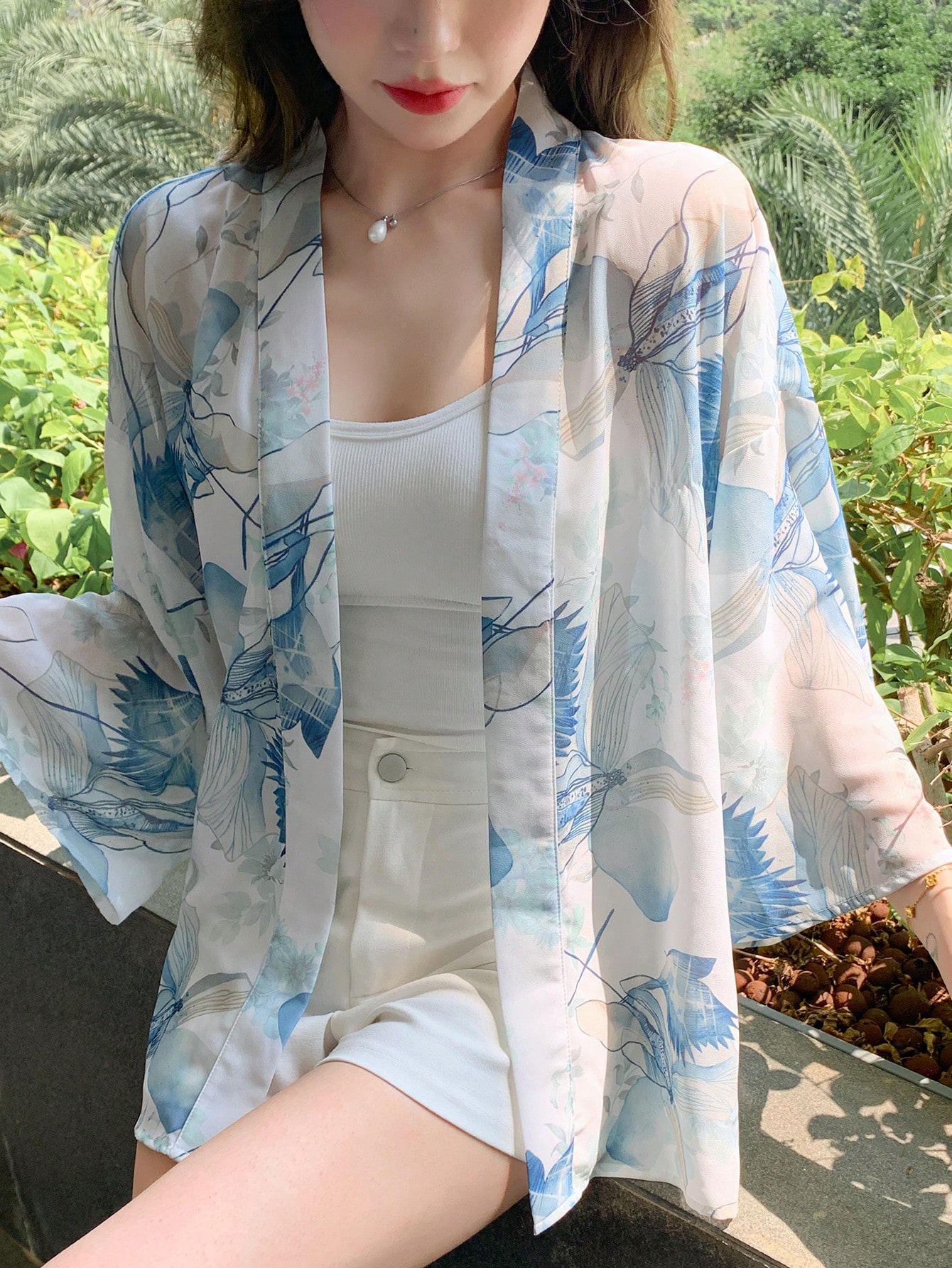 In Short Sleeve Women Kimonos