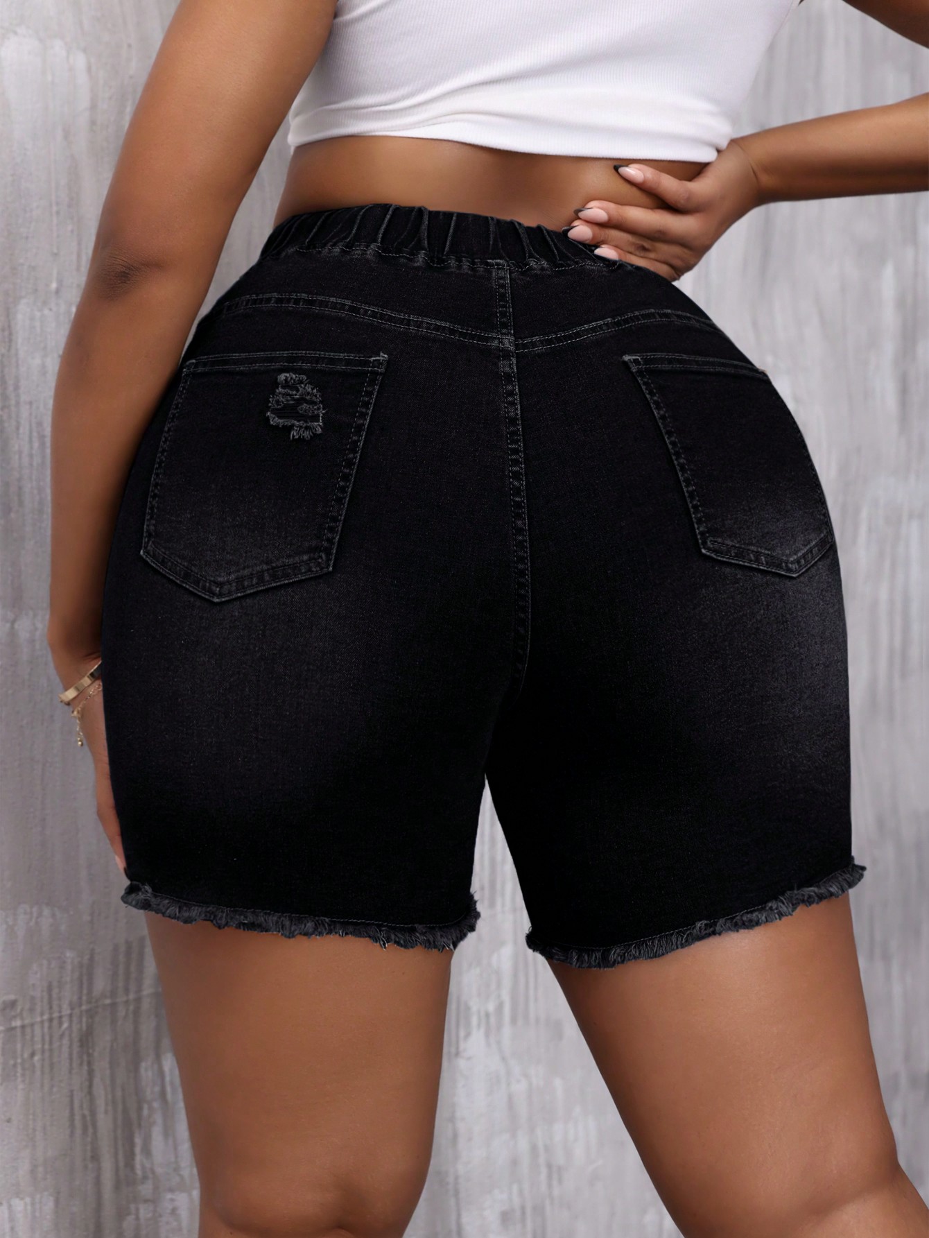 Plus Size Denim Shorts