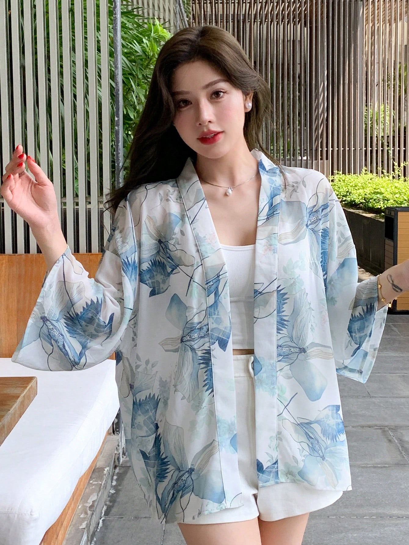 In Short Sleeve Women Kimonos