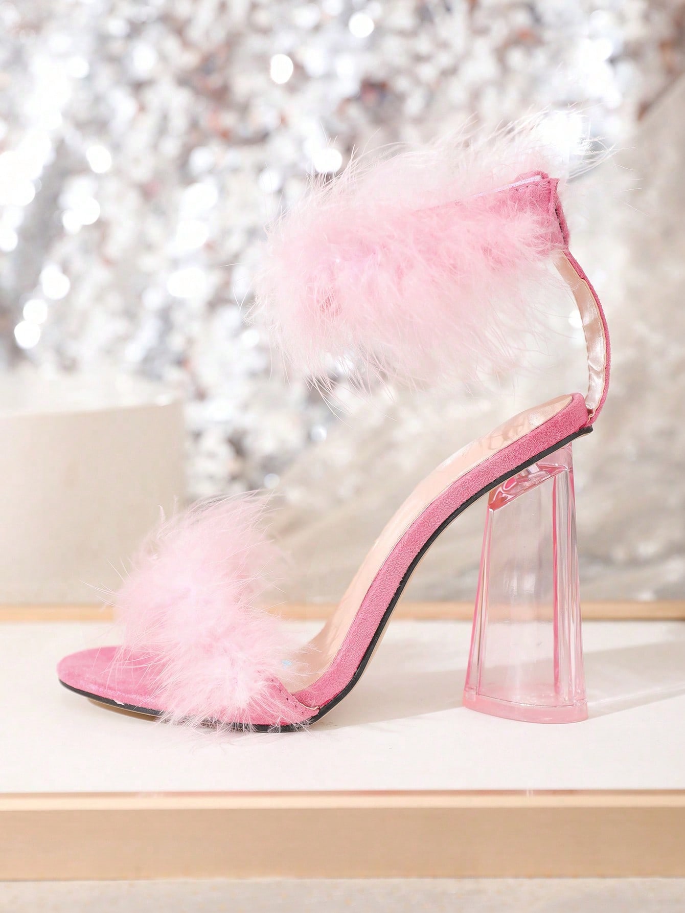 In Baby Pink Women Heeled Sandals