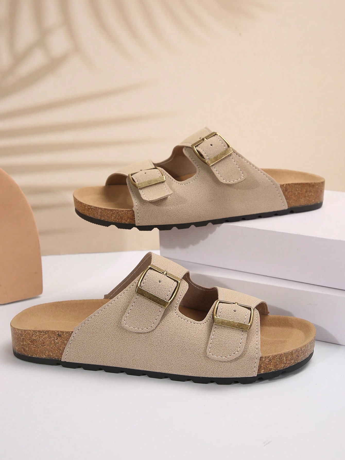 In Beige Women Flat Sandals