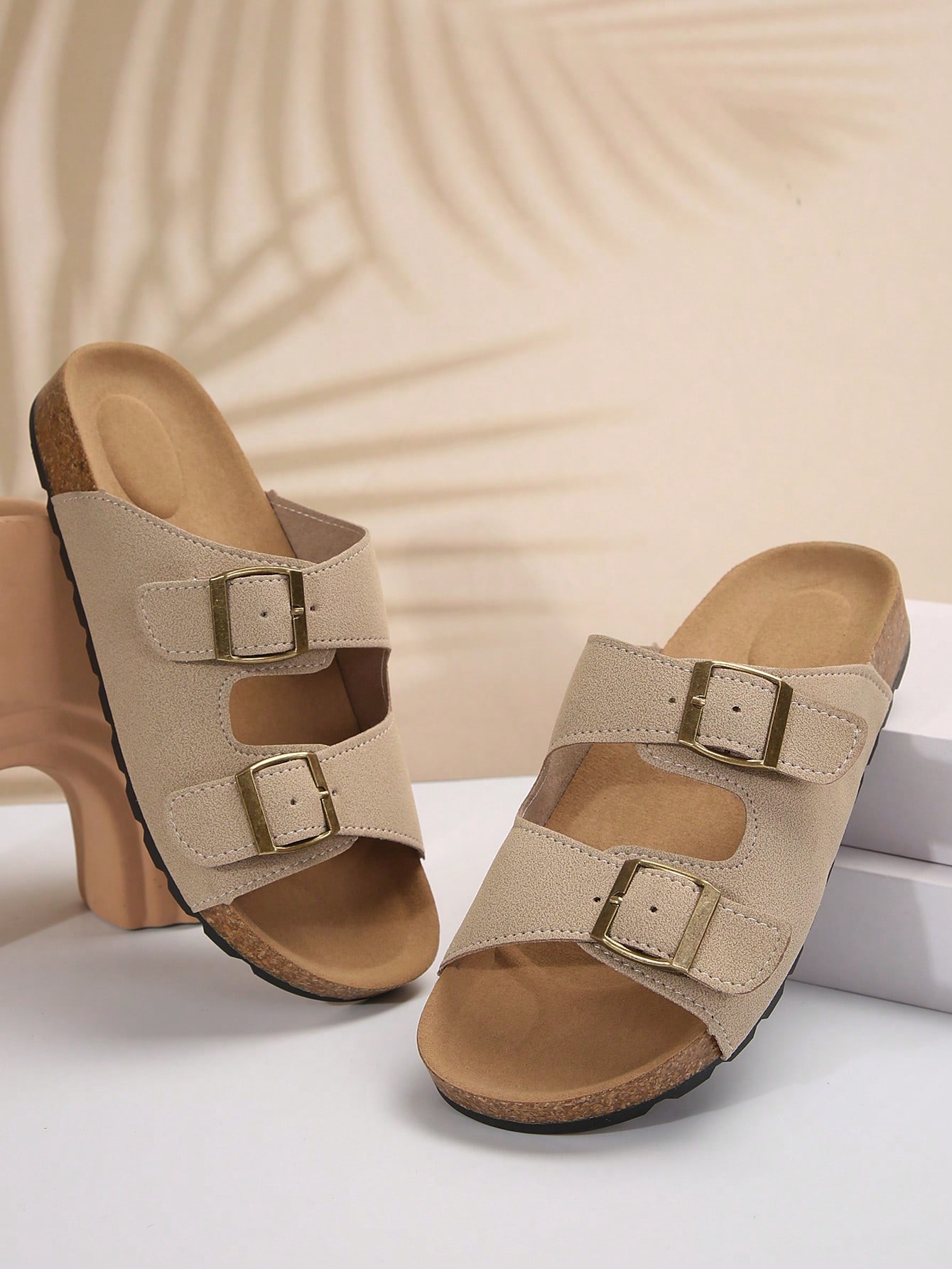 In Beige Women Flat Sandals