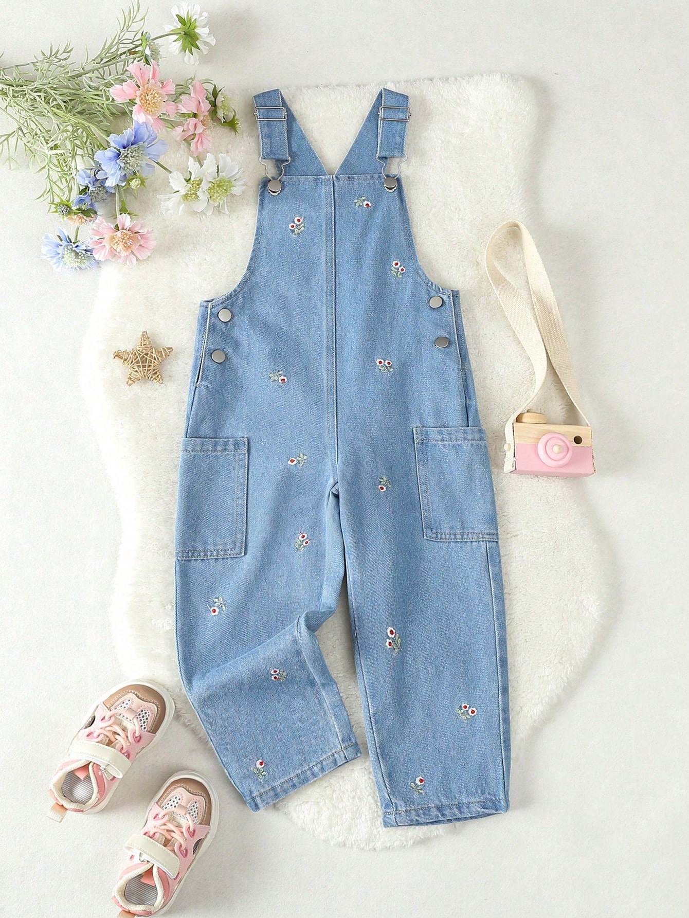 Young Girls Denim Overalls & Jumpsuits