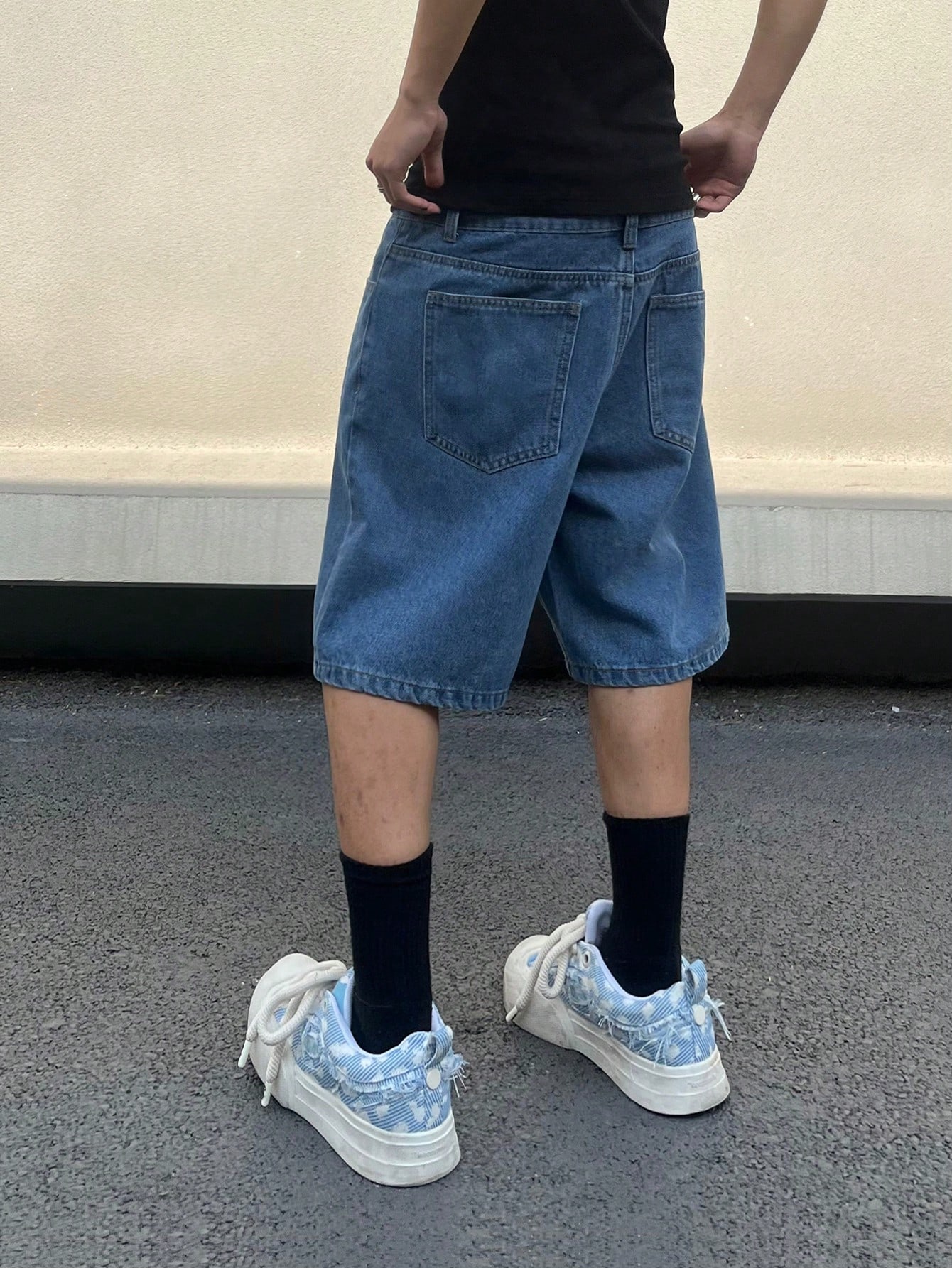 Men Plus Size Denim Shorts