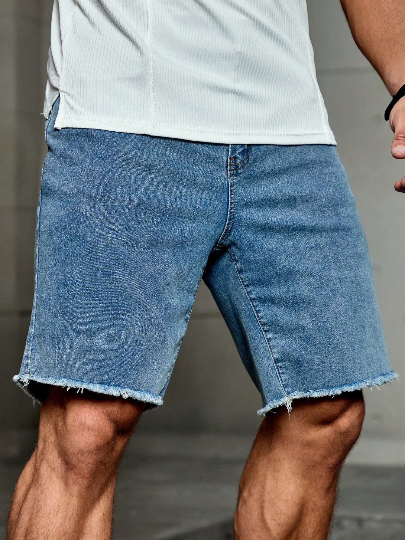 Men Plus Size Denim Shorts