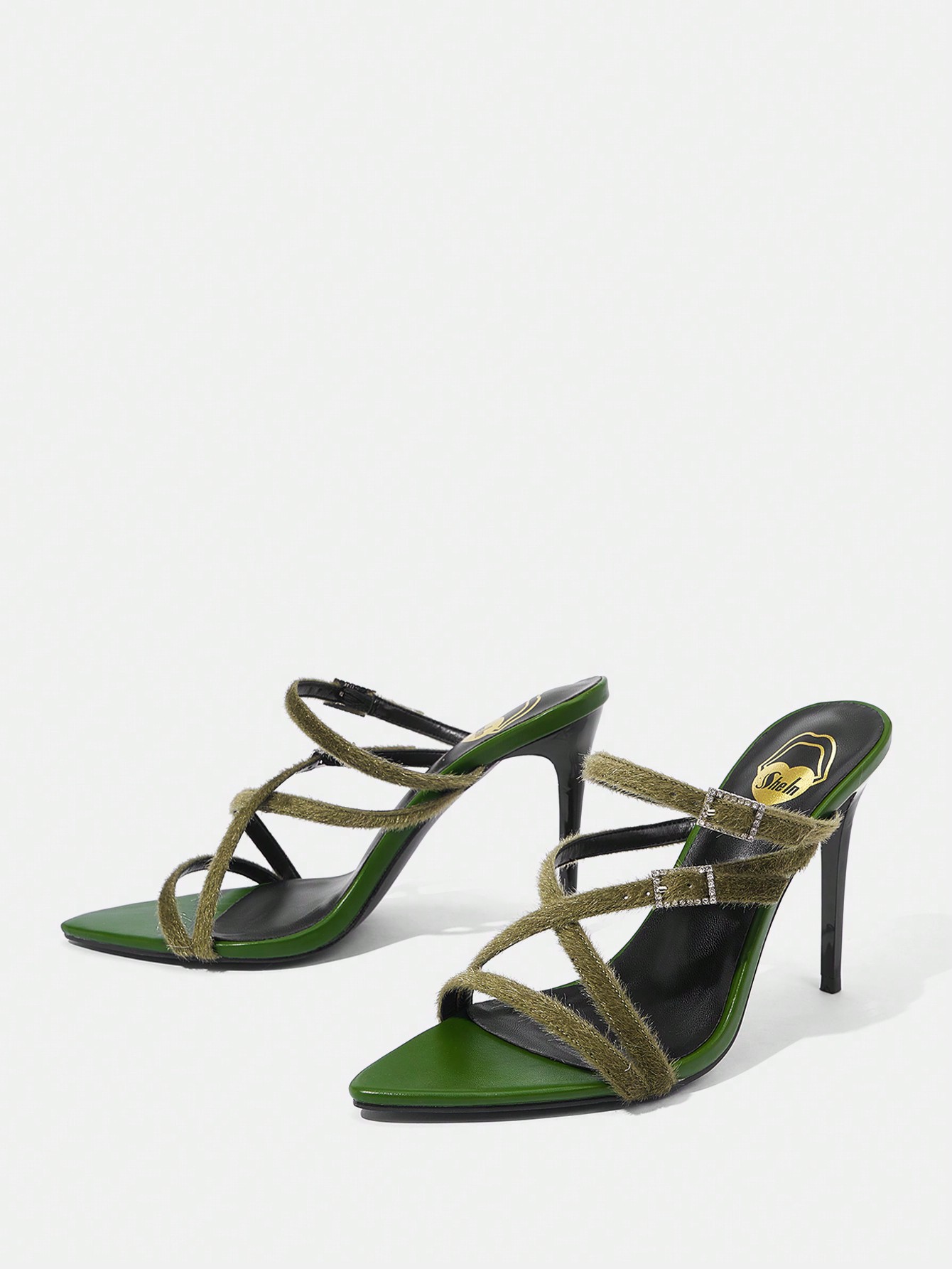 In Olive Green Women Sandals