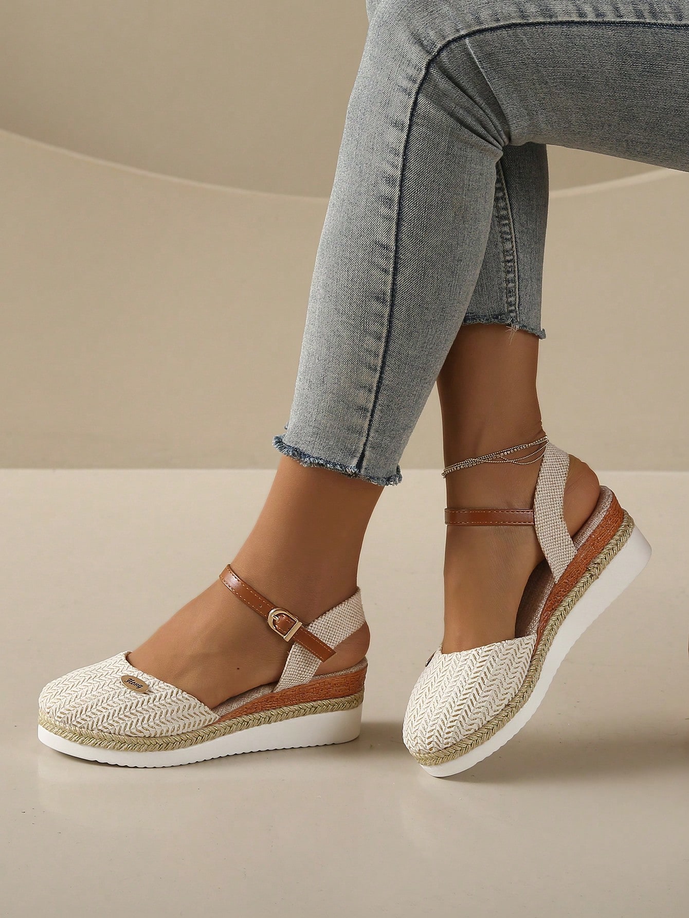 In Beige Women Wedges & Flatform