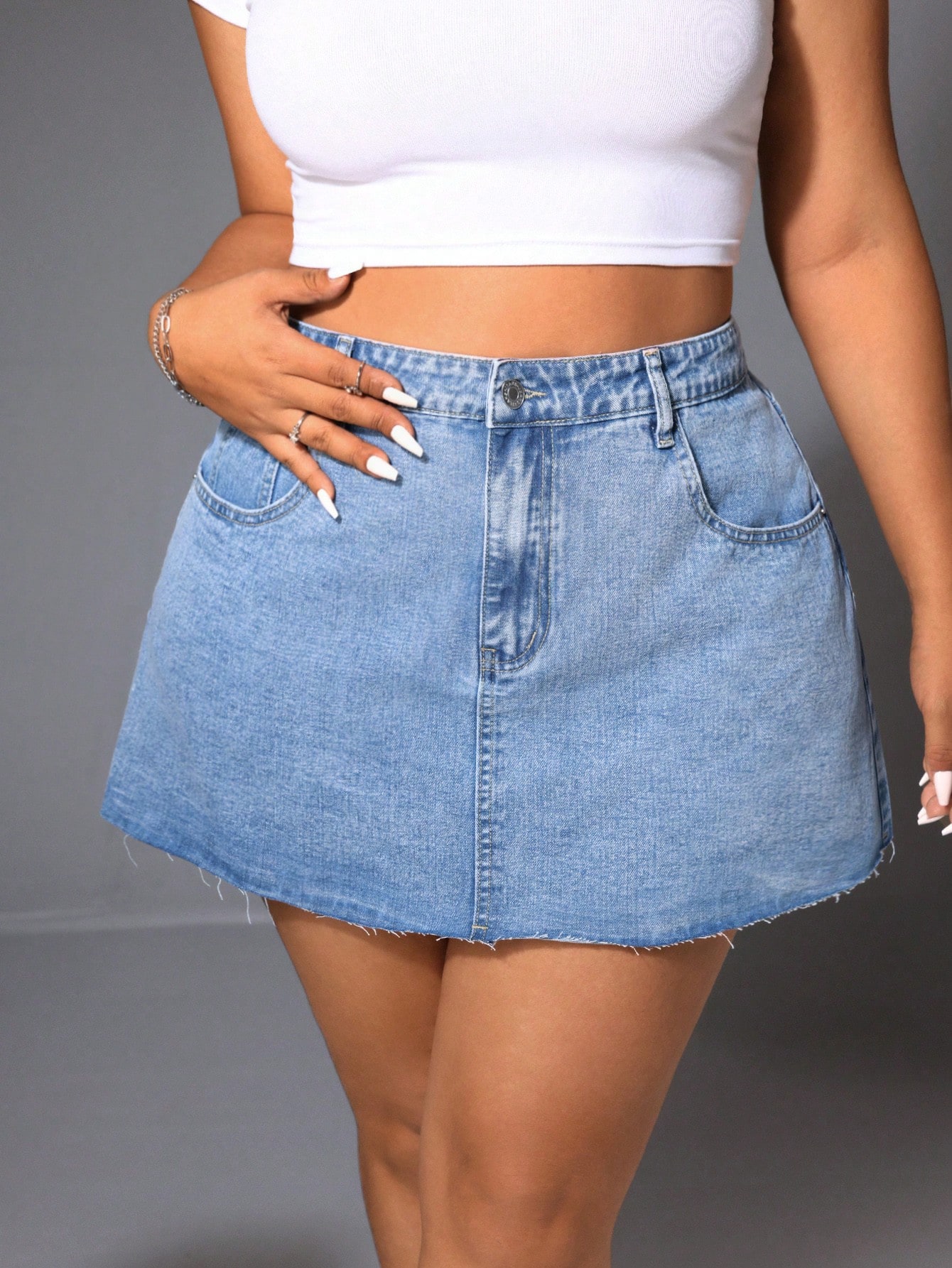 Plus Size Denim Skirts