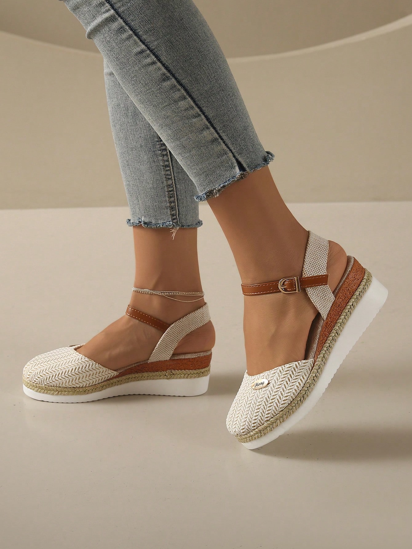 In Beige Women Wedges & Flatform