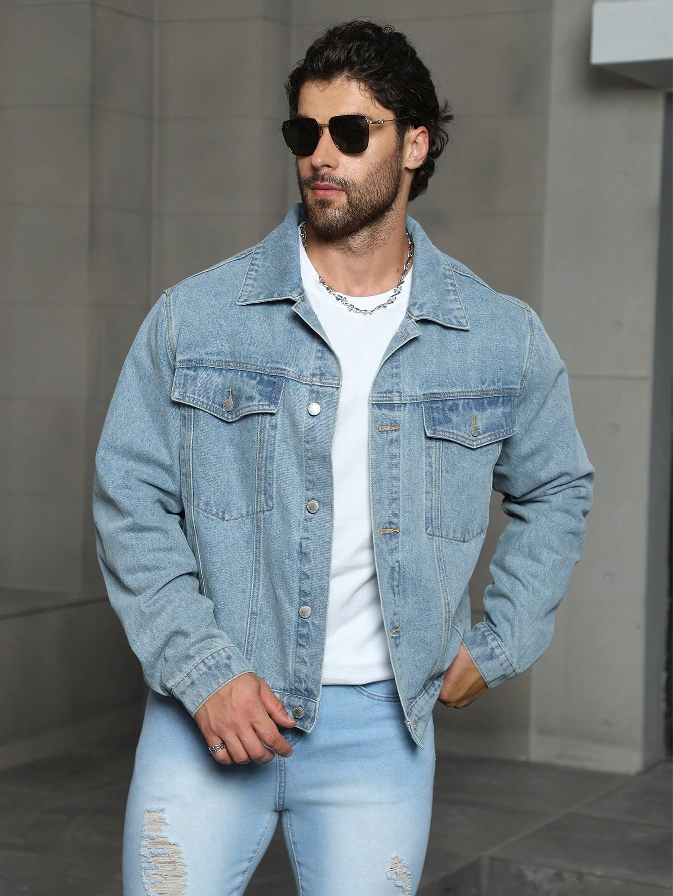 Men Plus Size Denim Jackets