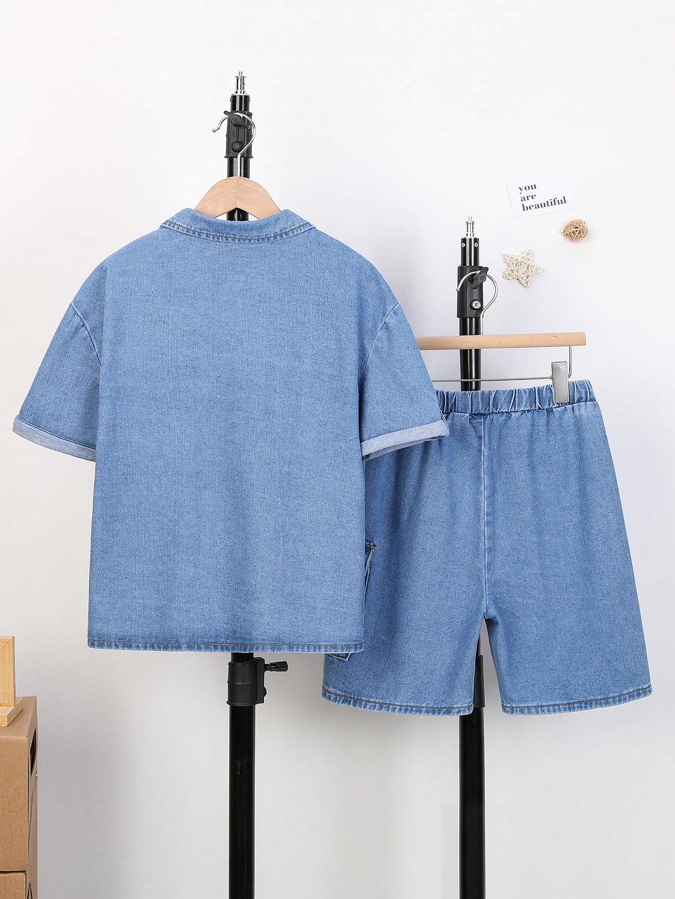 Tween Boys Denim Two-piece Outfits