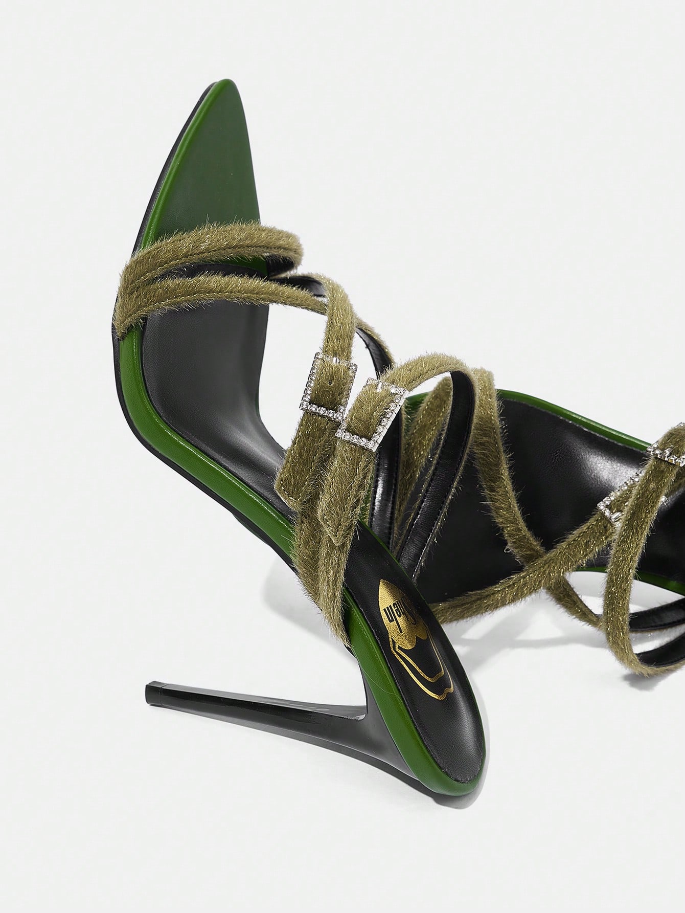 In Olive Green Women Sandals