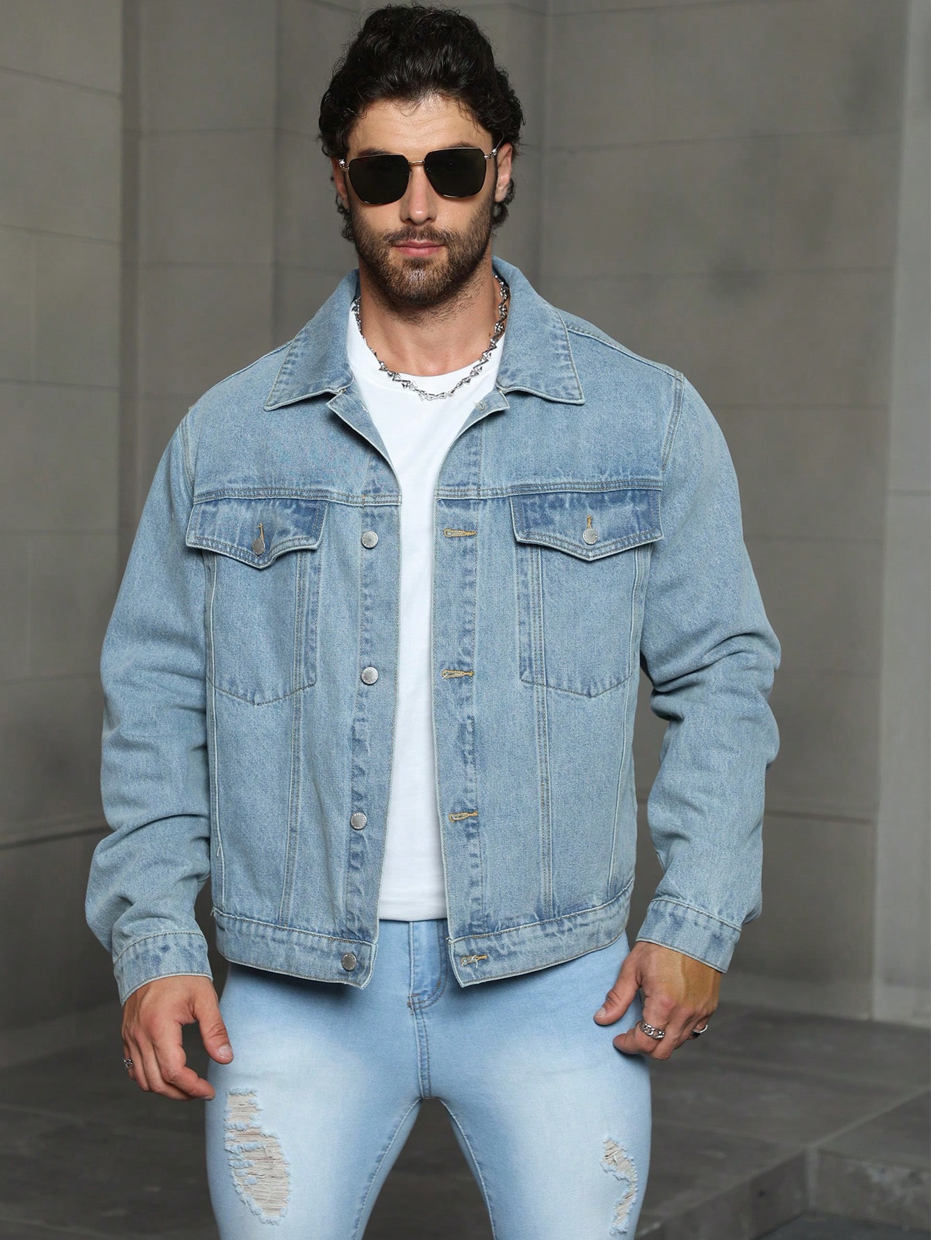 Men Plus Size Denim Jackets