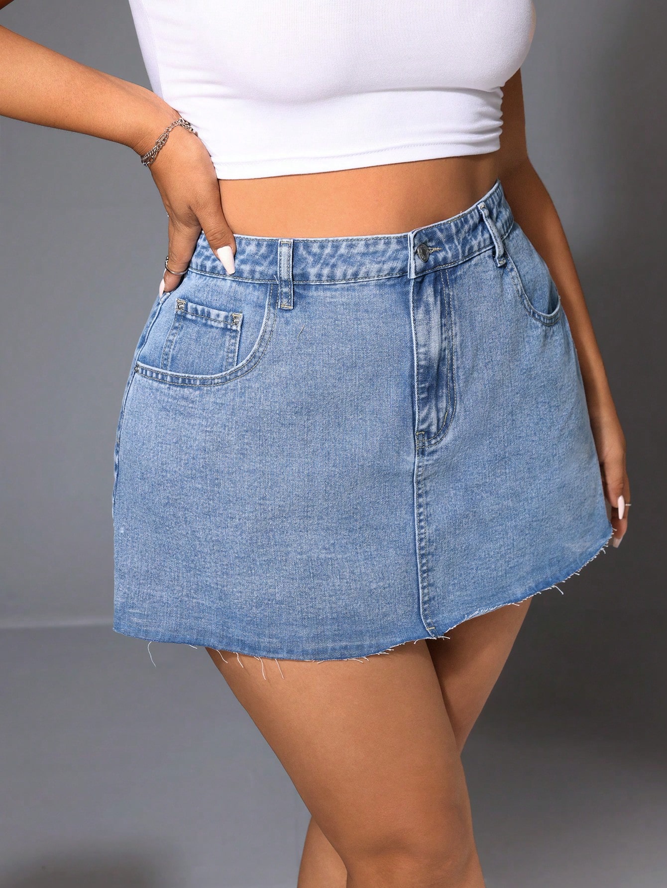 Plus Size Denim Skirts