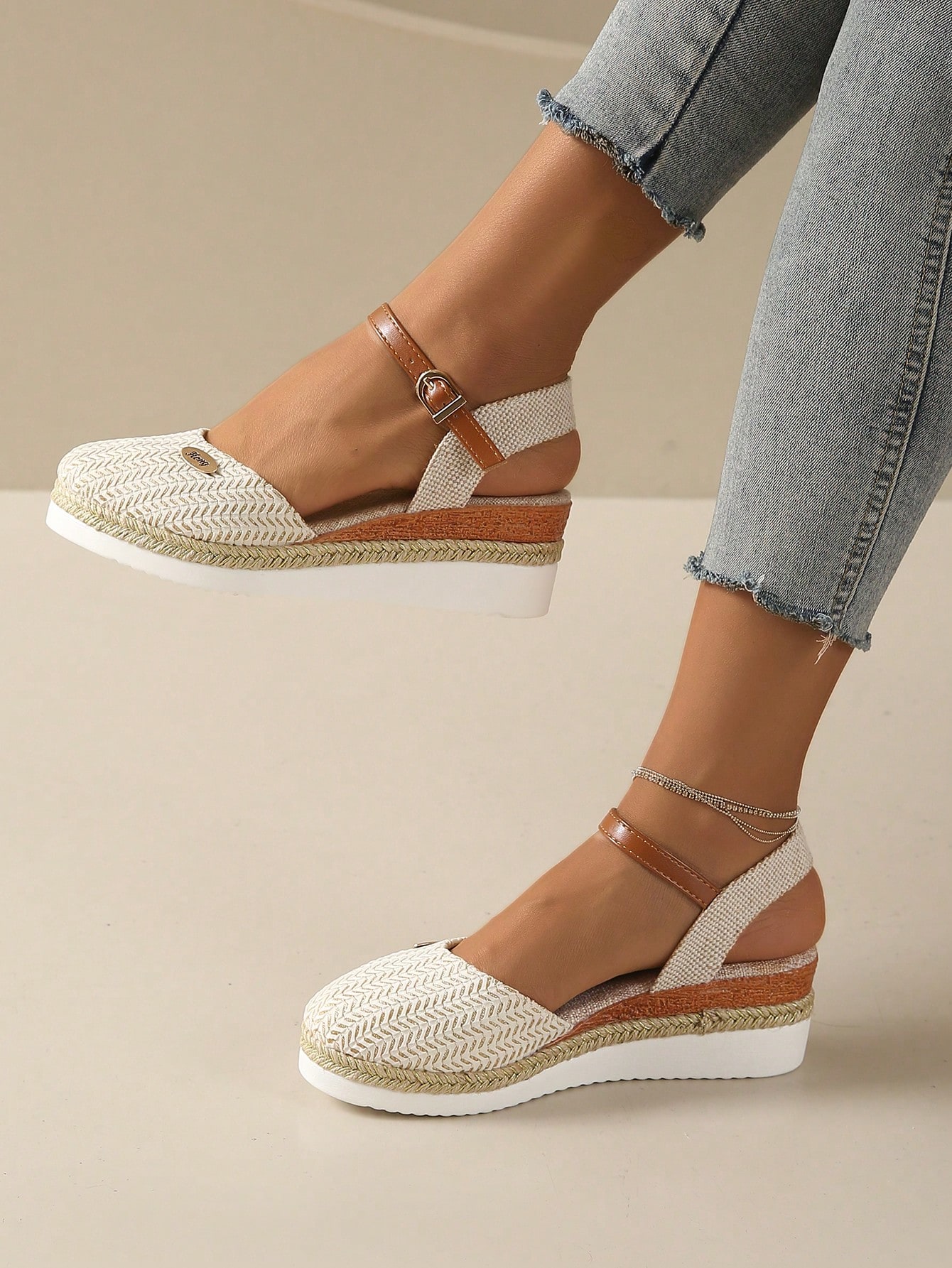 In Beige Women Wedges & Flatform