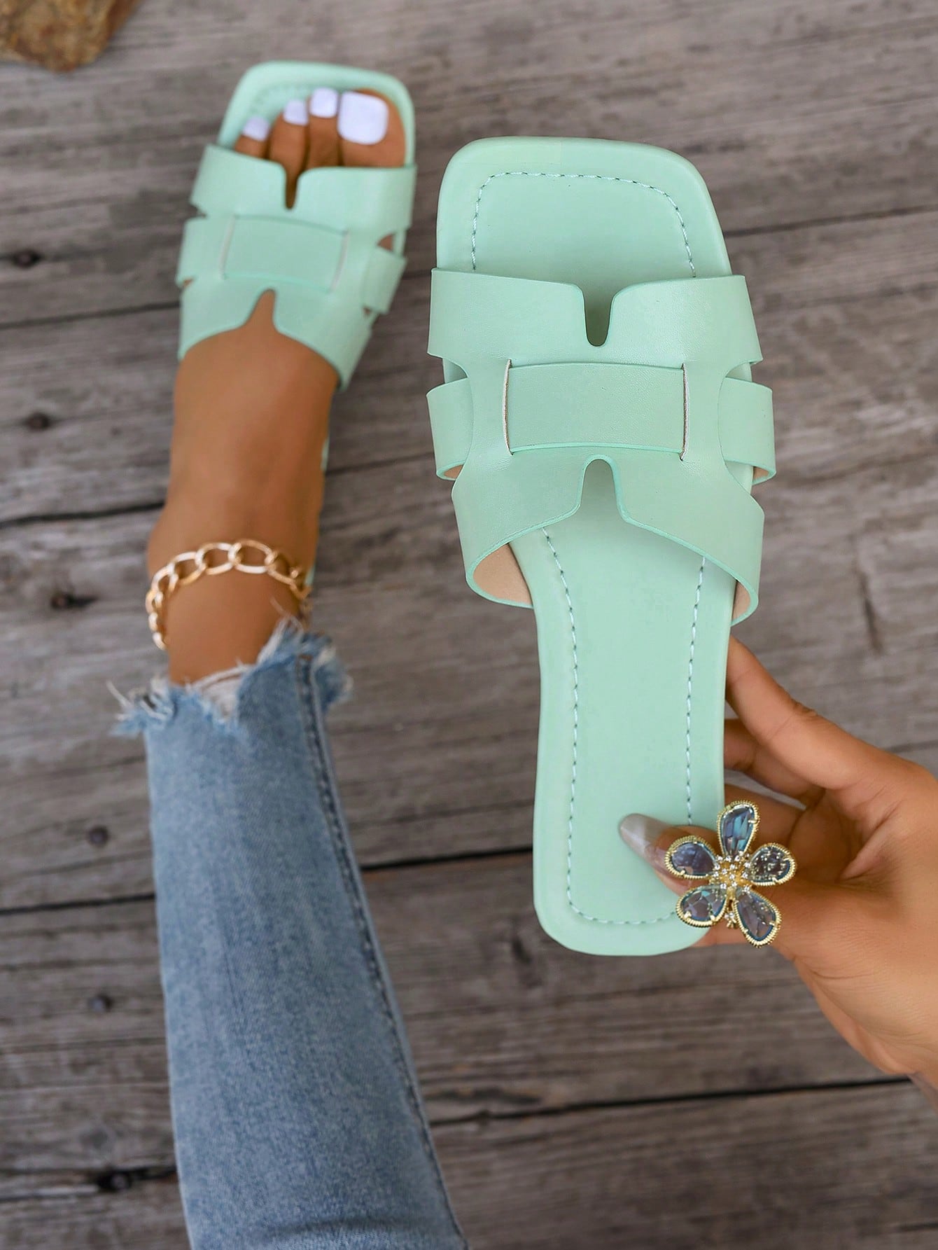 In Mint Green Women Shoes