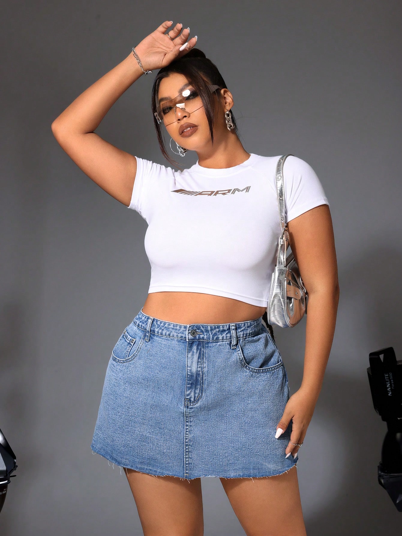 Plus Size Denim Skirts