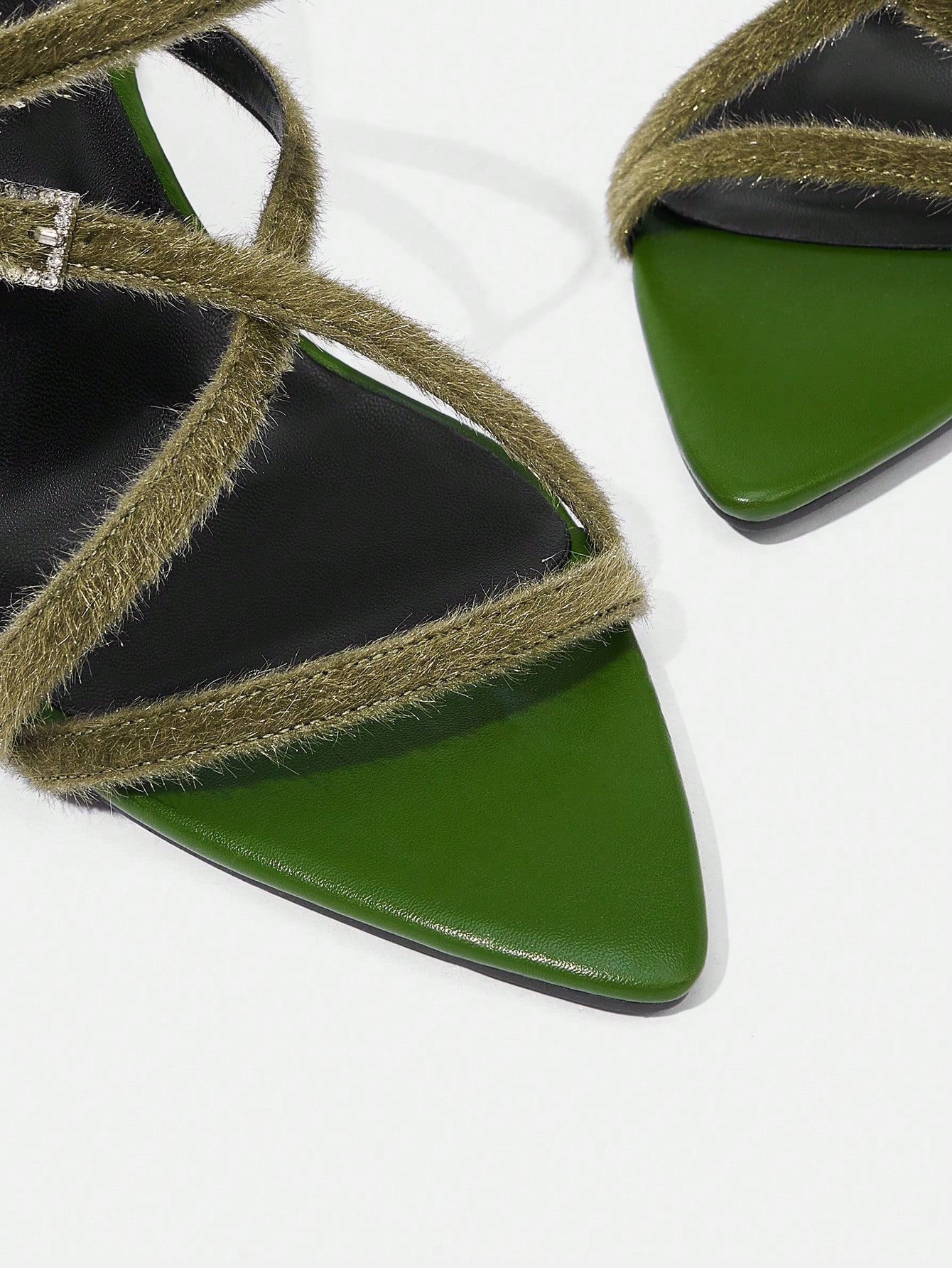 In Olive Green Women Sandals