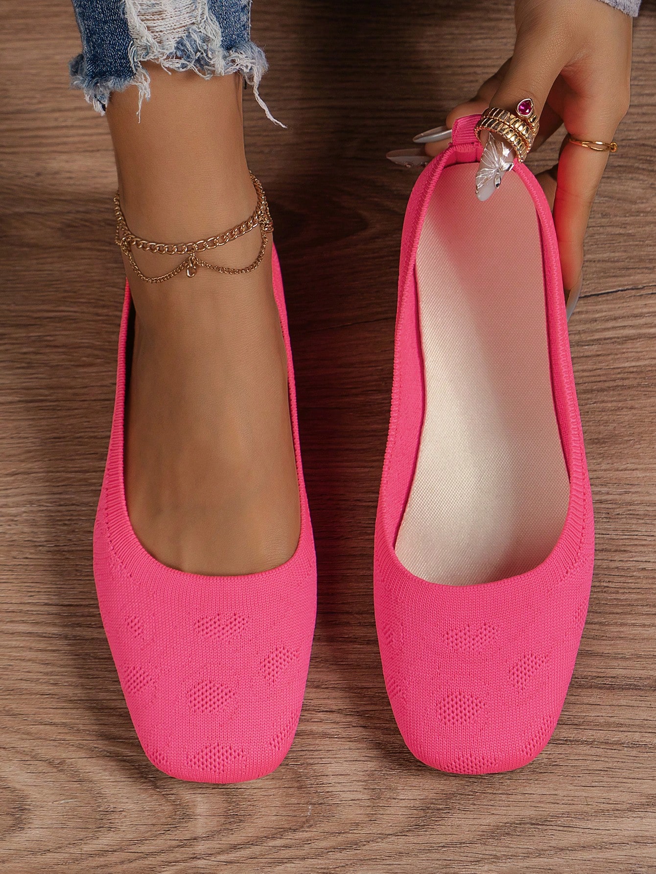 In Hot Pink Women Flats