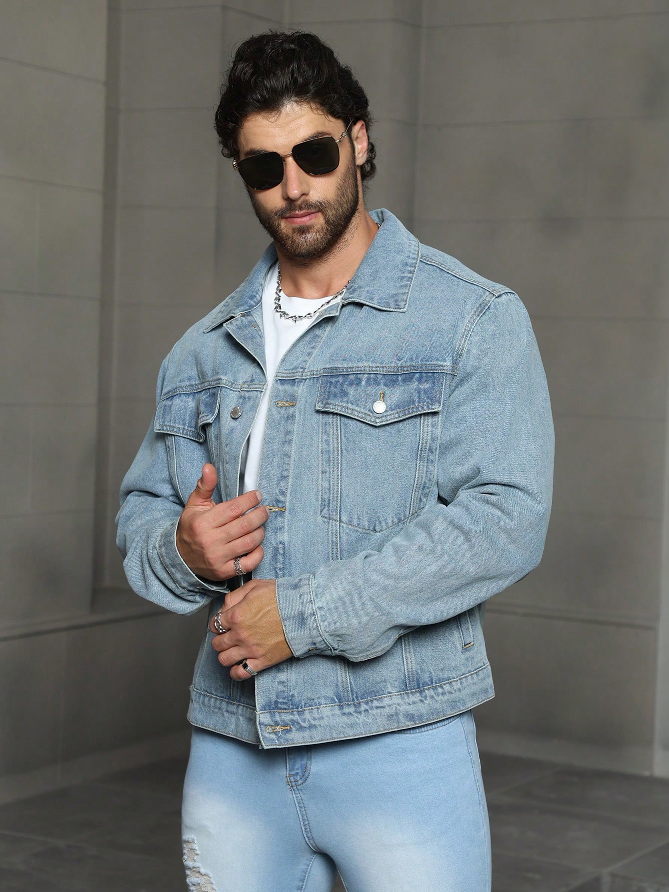 Men Plus Size Denim Jackets