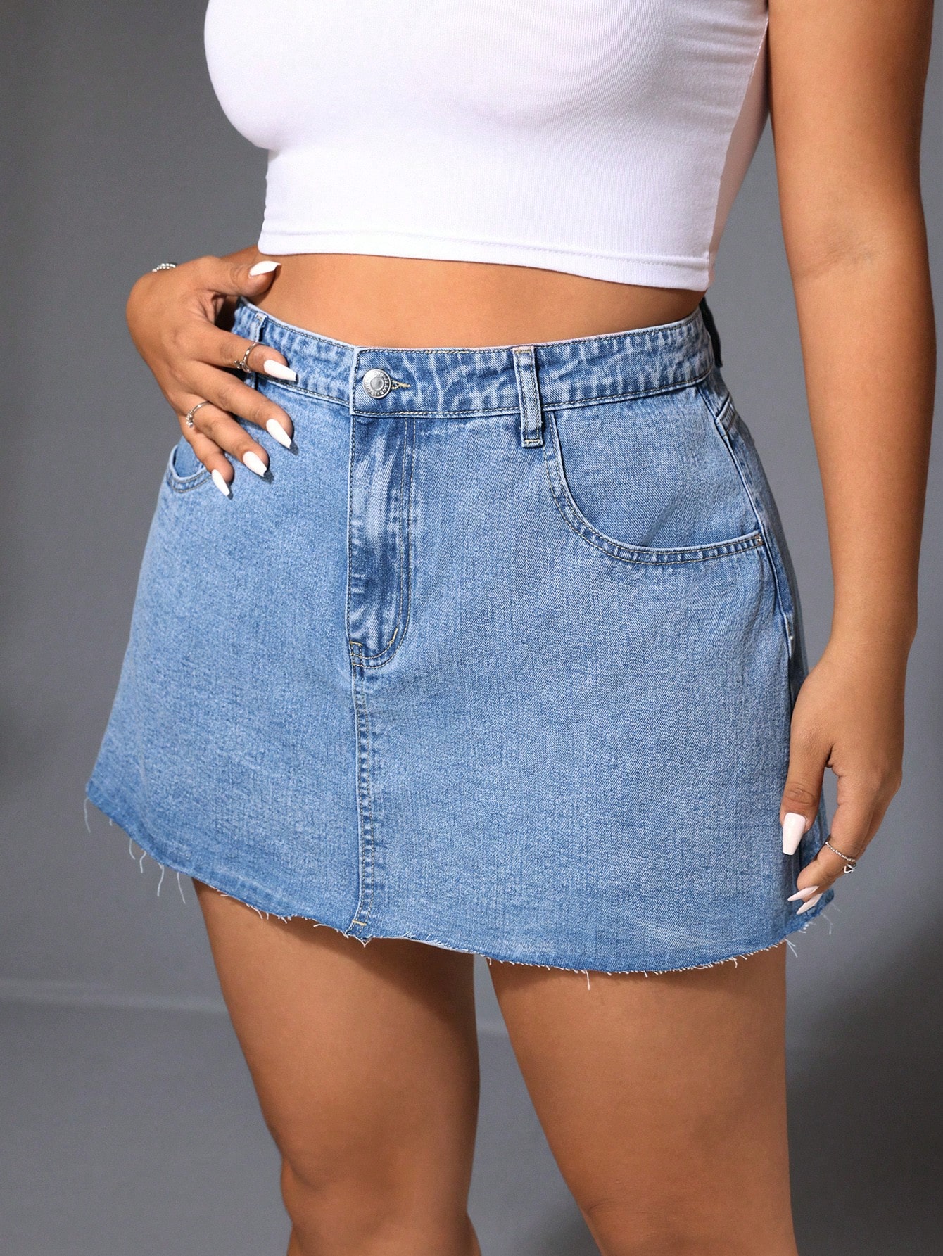 Plus Size Denim Skirts