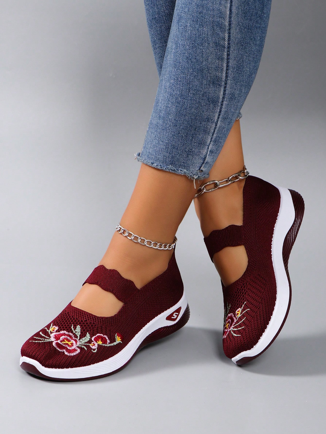 In Burgundy Women Shoes