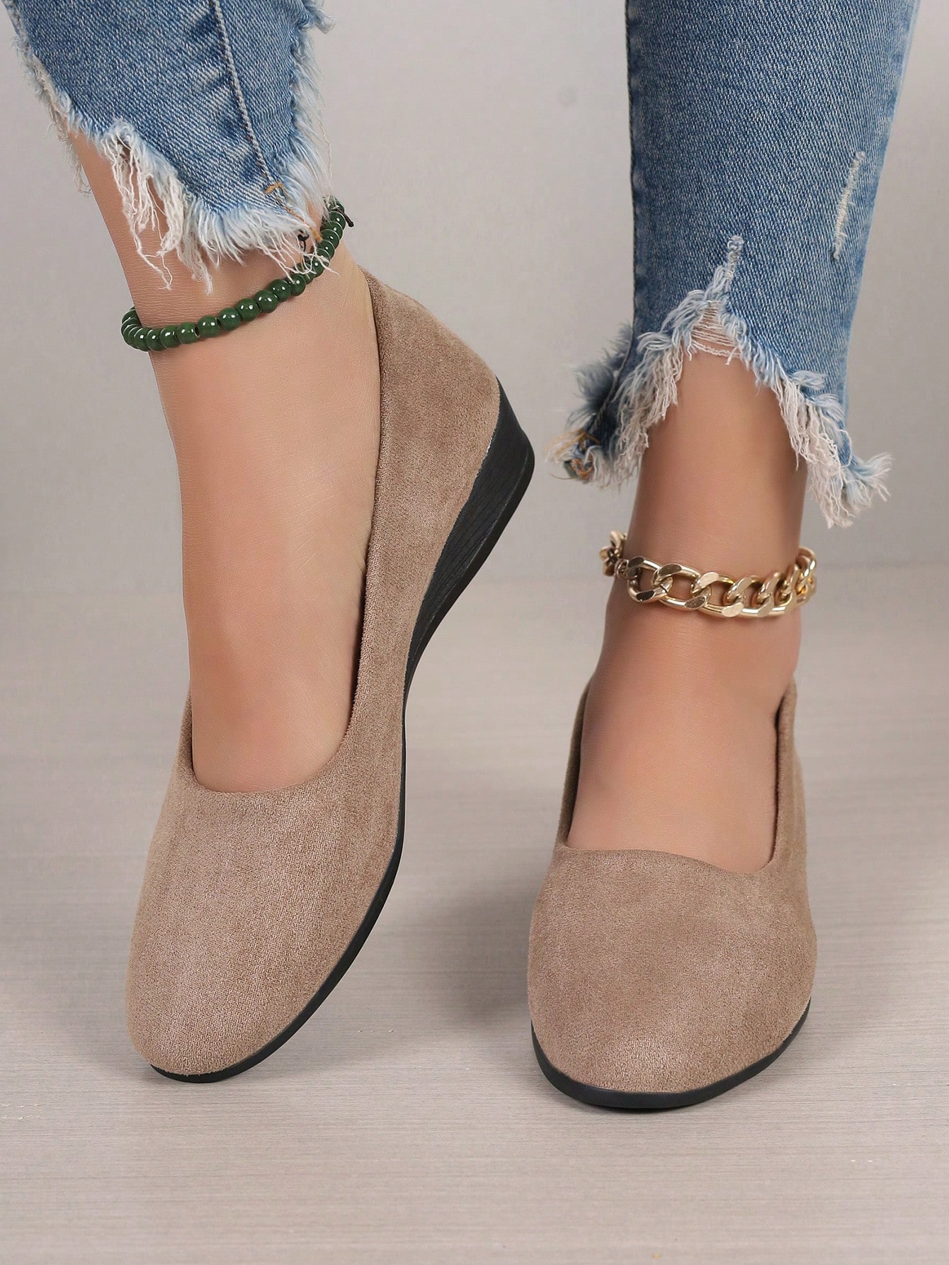 In Apricot Women Wedges & Flatform