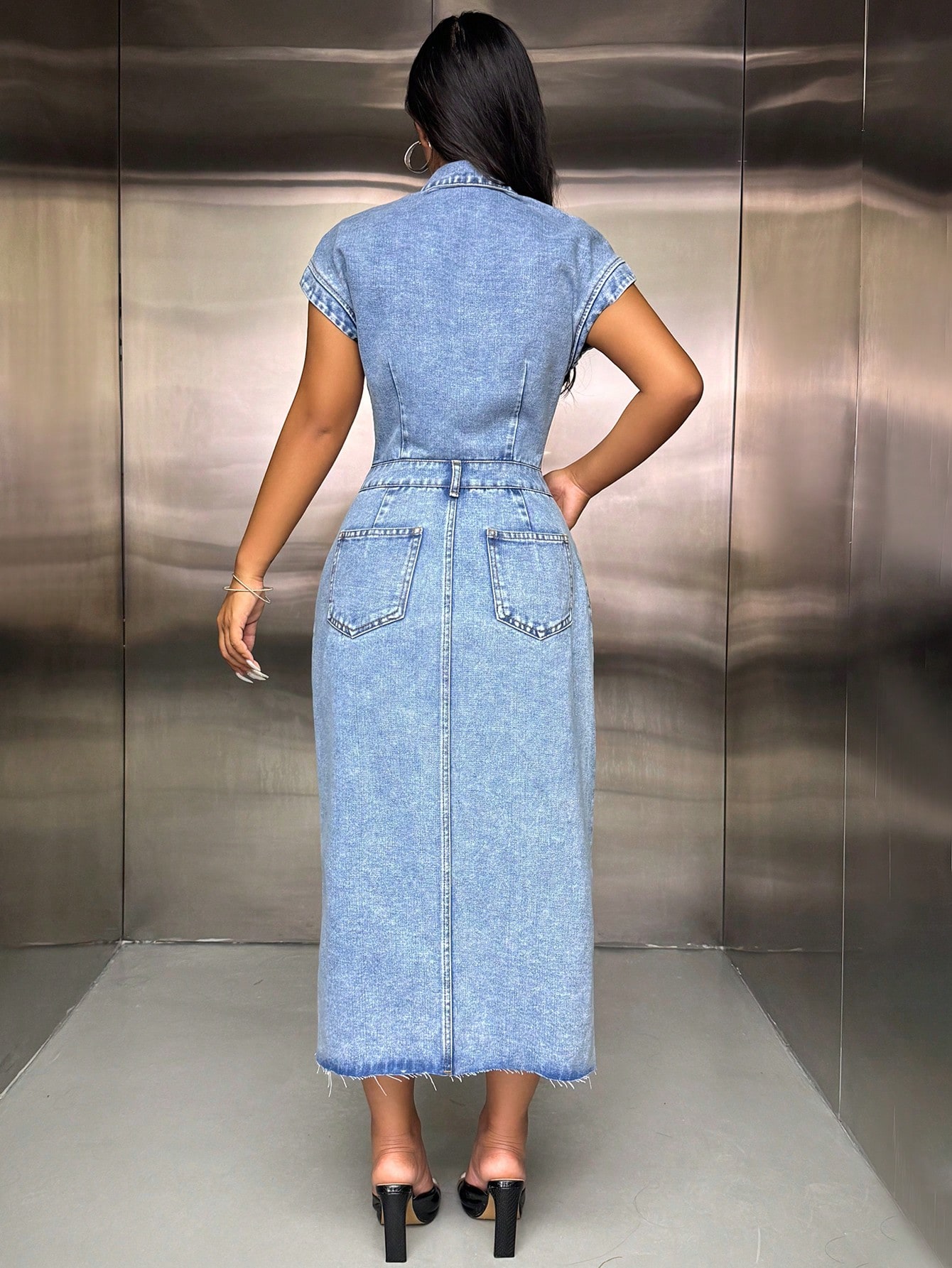 In Blue Women Denim Dresses