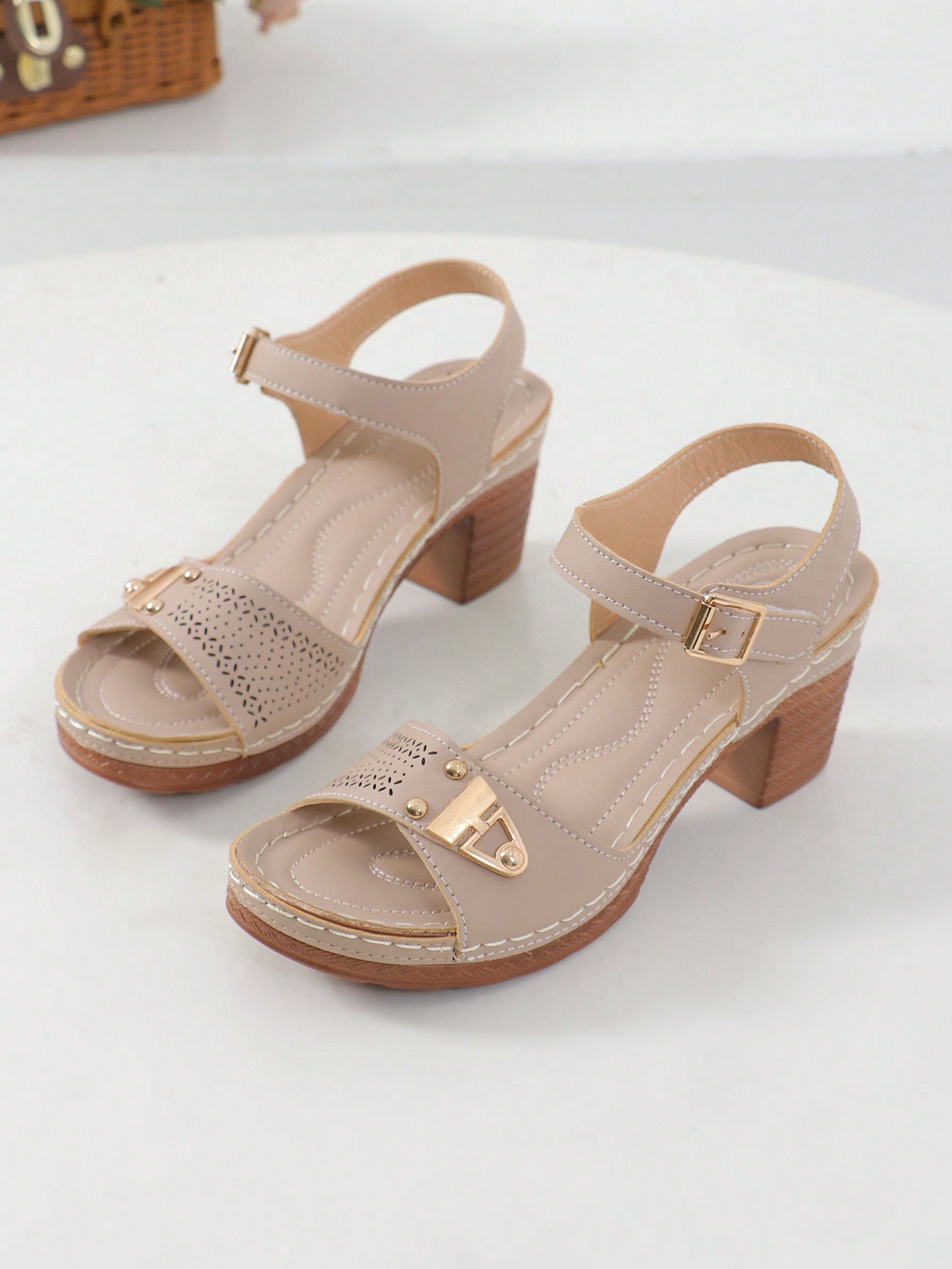 In Apricot Women Heeled Sandals