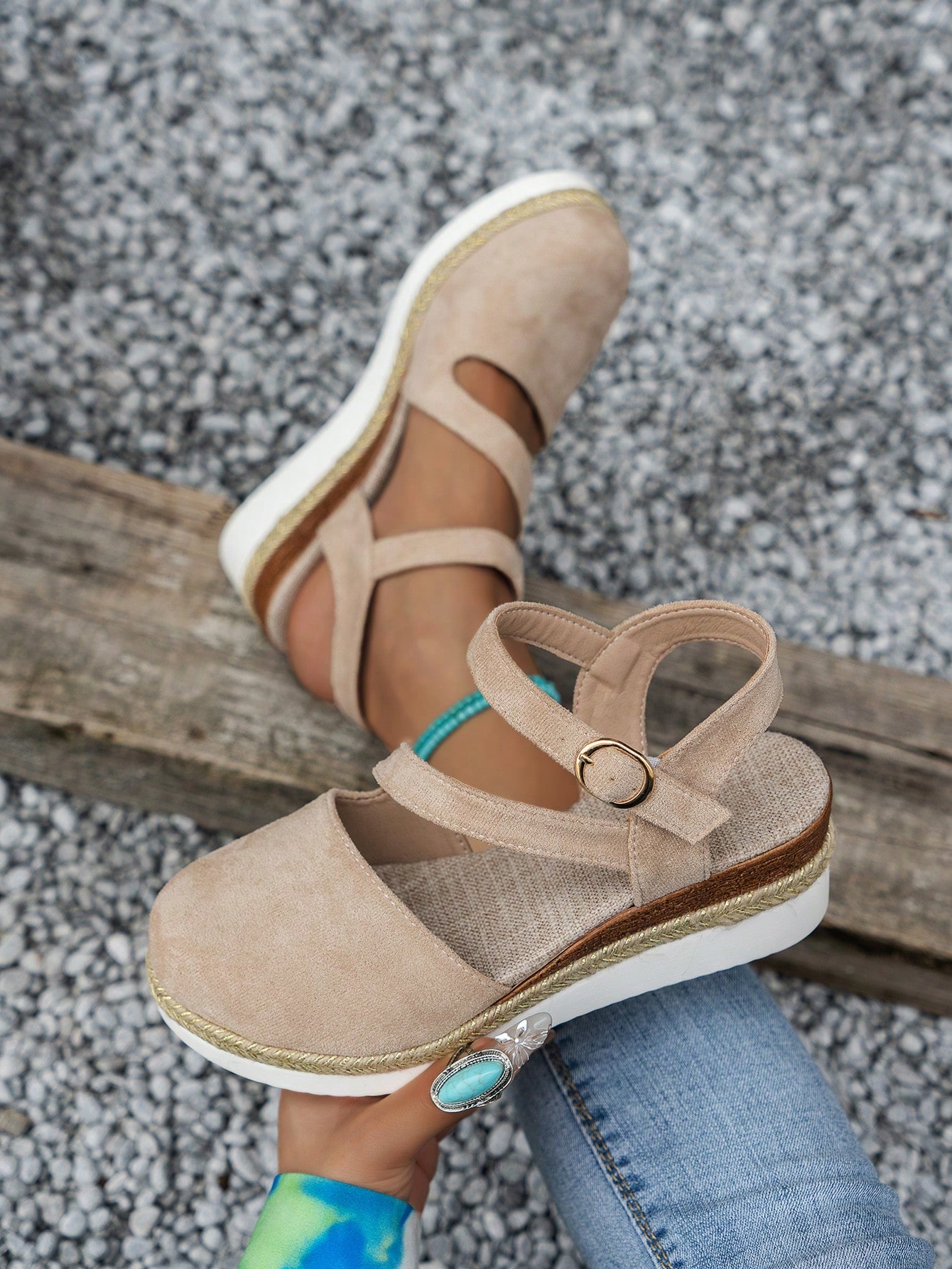 In Khaki Women Wedges & Flatform