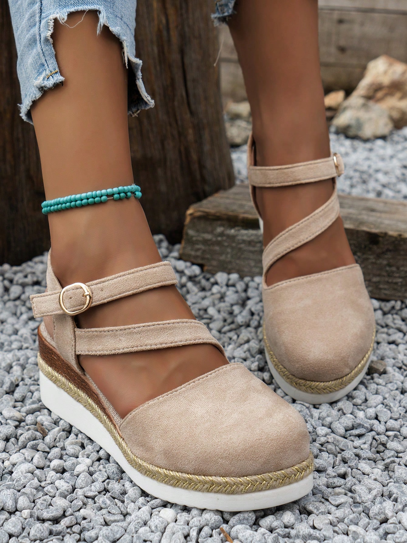 In Khaki Women Wedges & Flatform