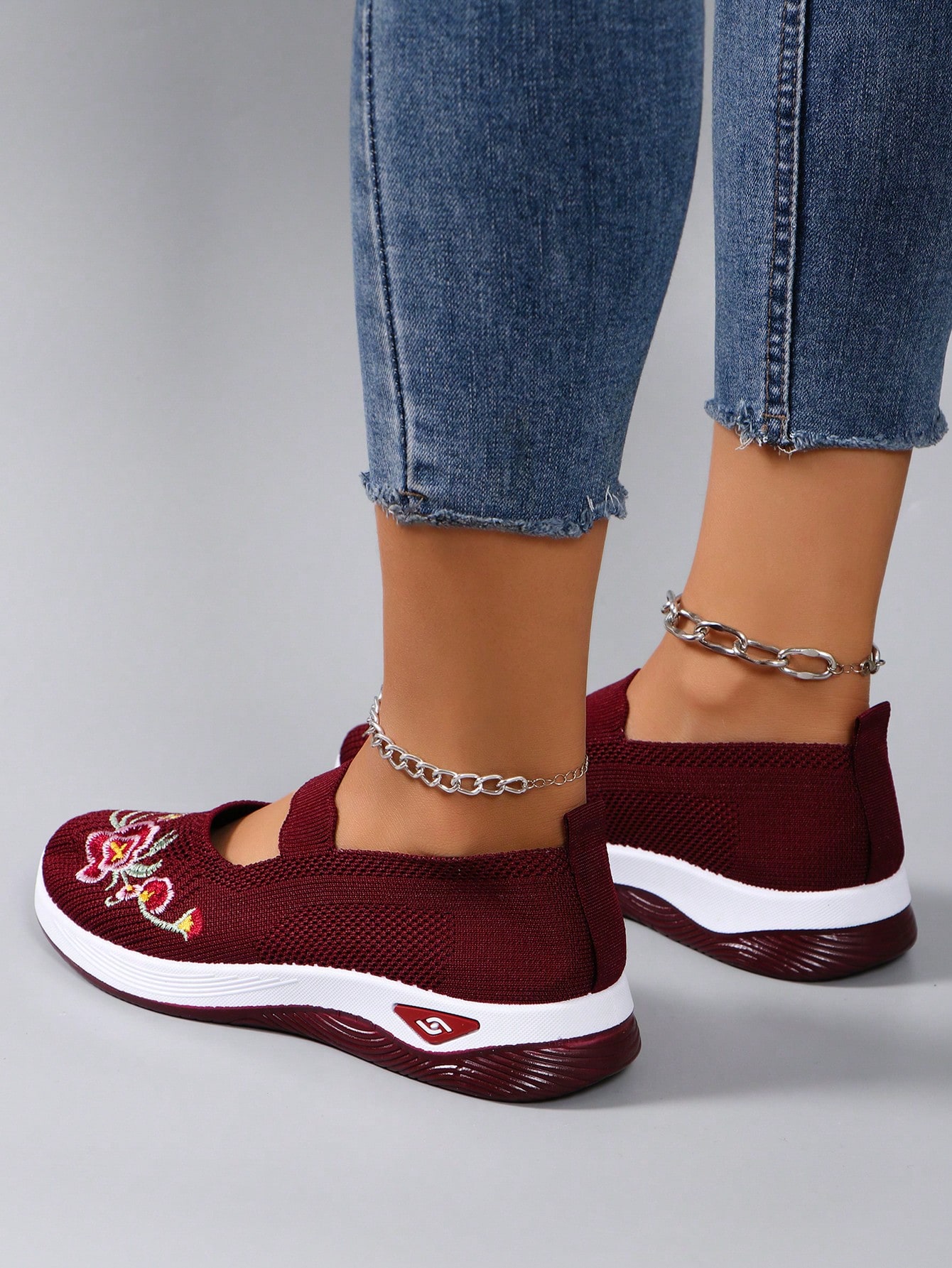 In Burgundy Women Shoes