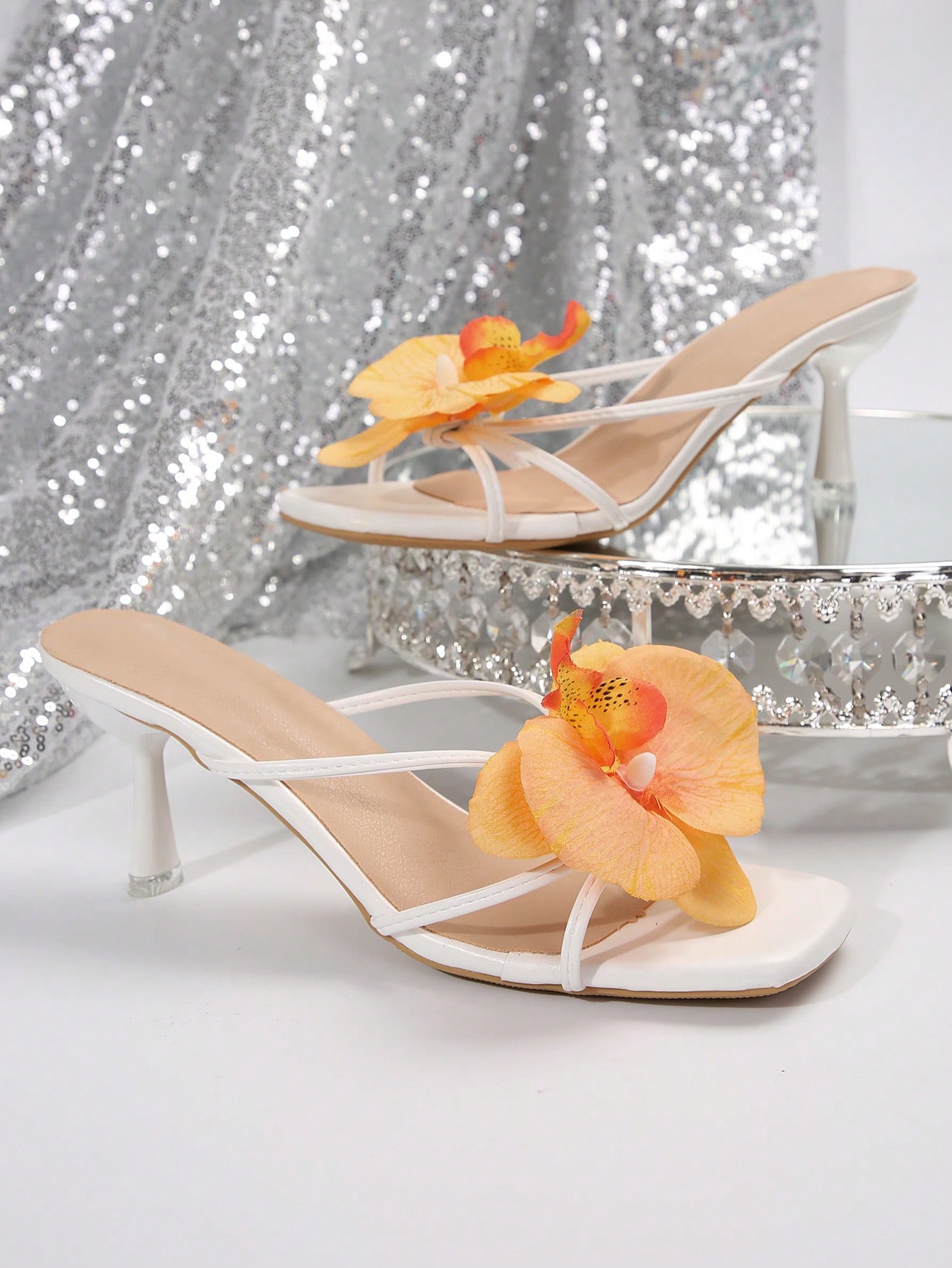 In Yellow Women Heeled Sandals