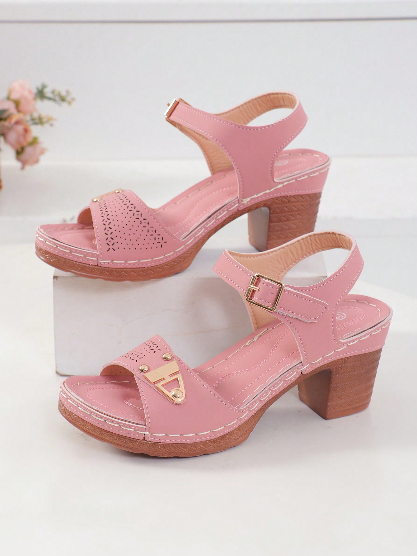 In Pink Women Heeled Sandals