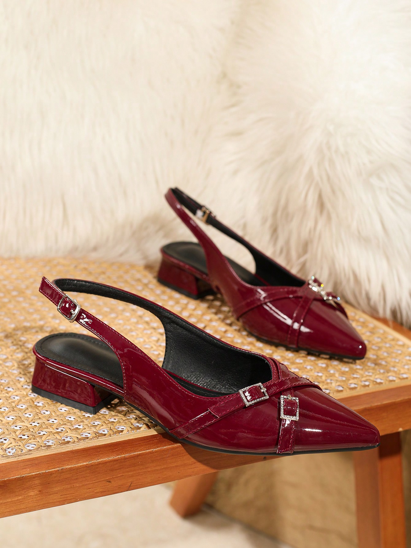 In Burgundy Women Shoes