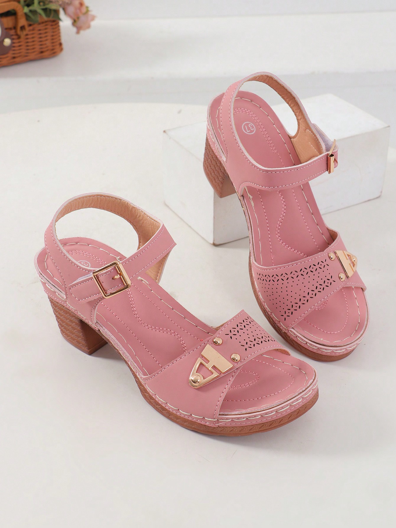 In Pink Women Heeled Sandals