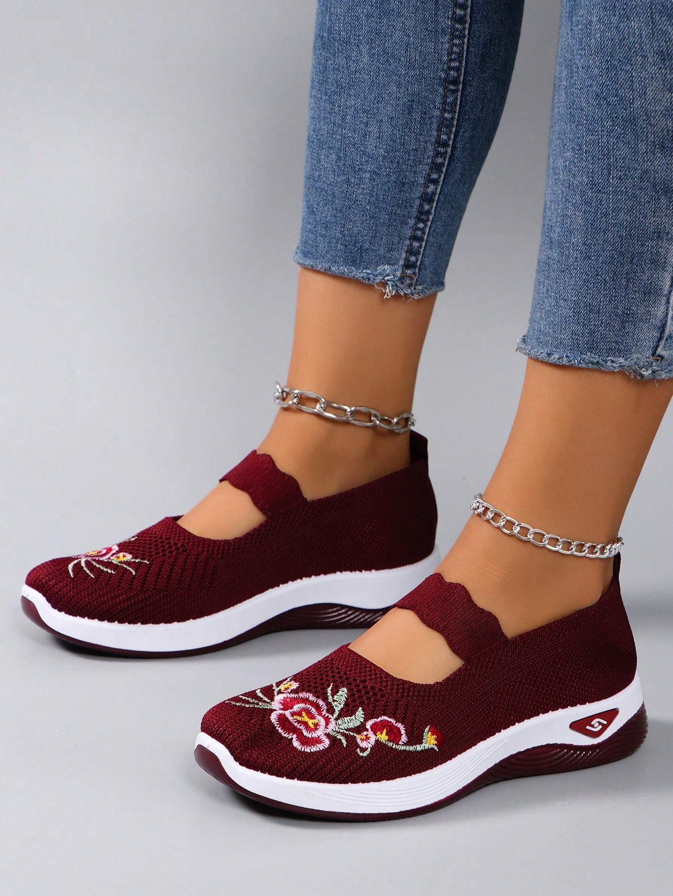 In Burgundy Women Shoes