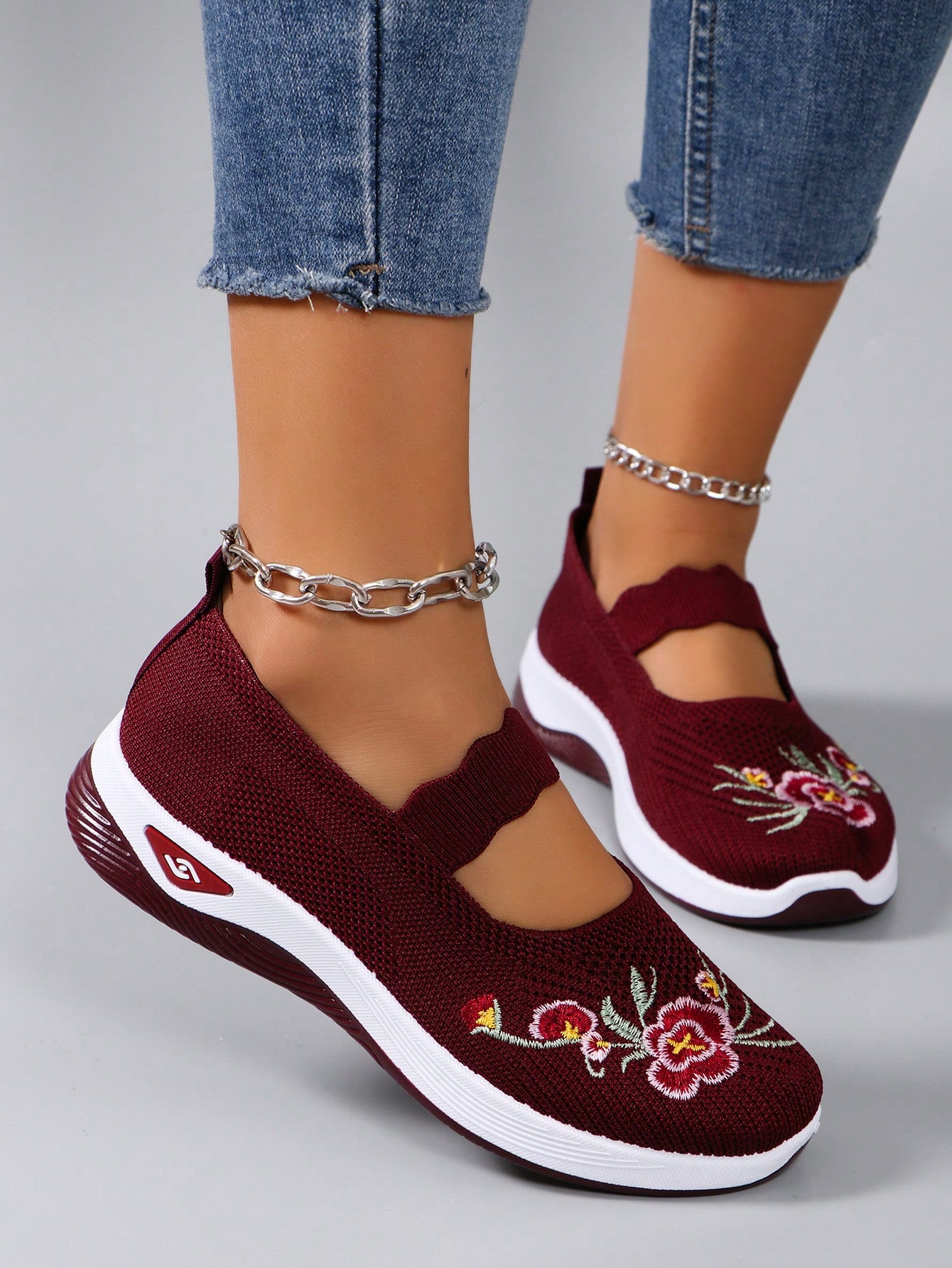 In Burgundy Women Shoes