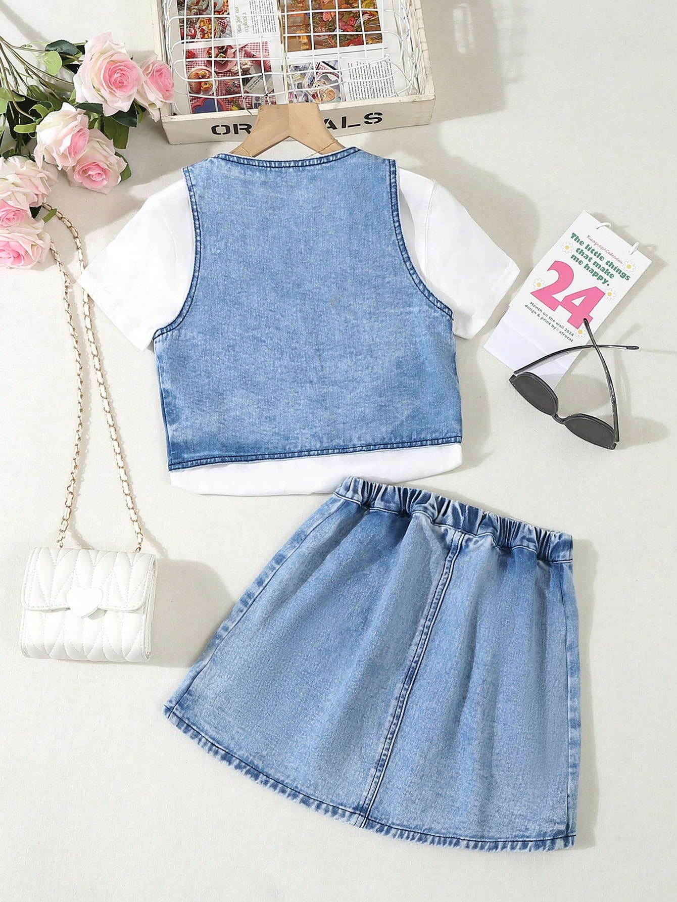 Tween Girls Denim Two-piece Outfits