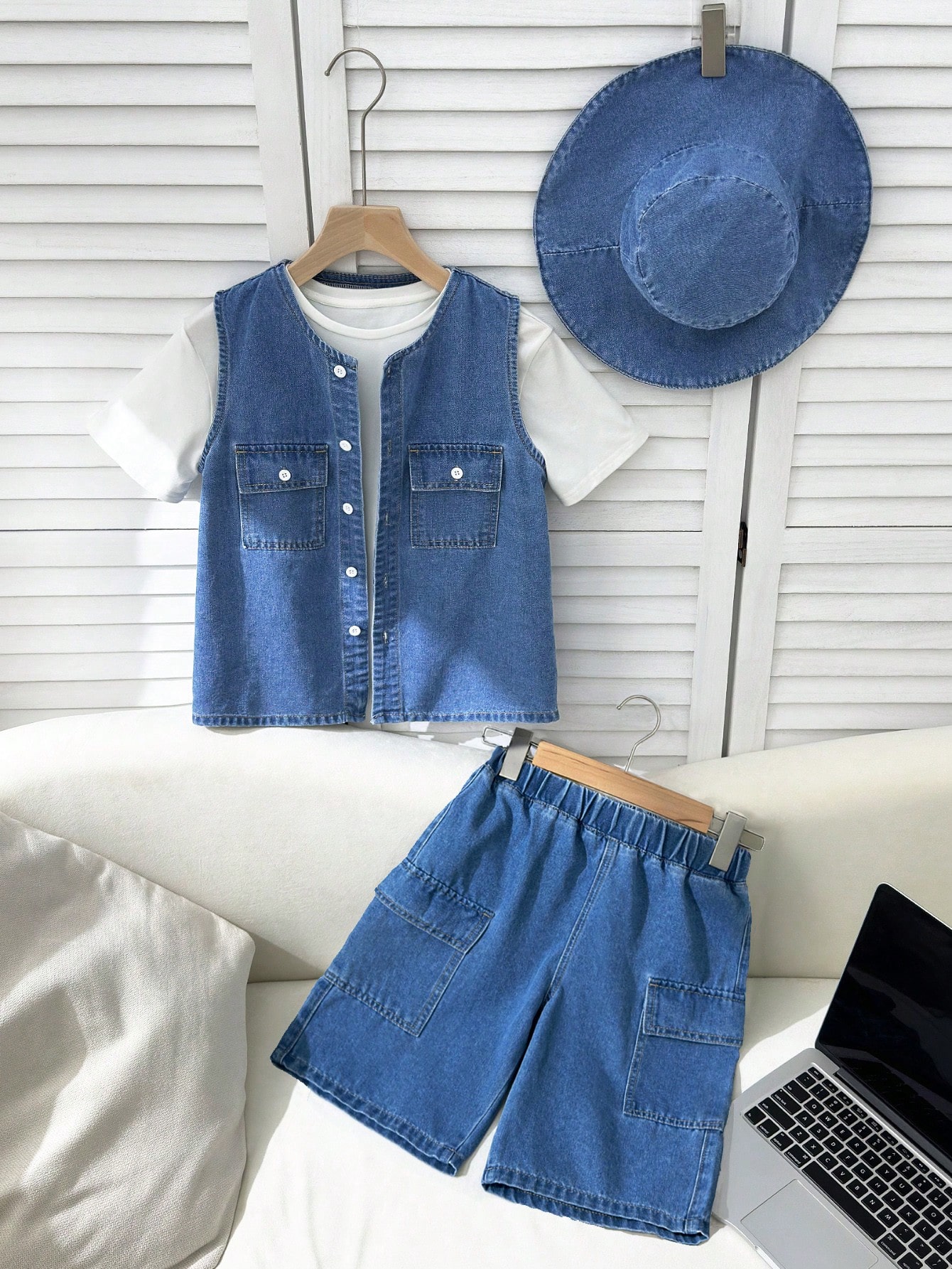 Tween Boys Denim Two-piece Outfits