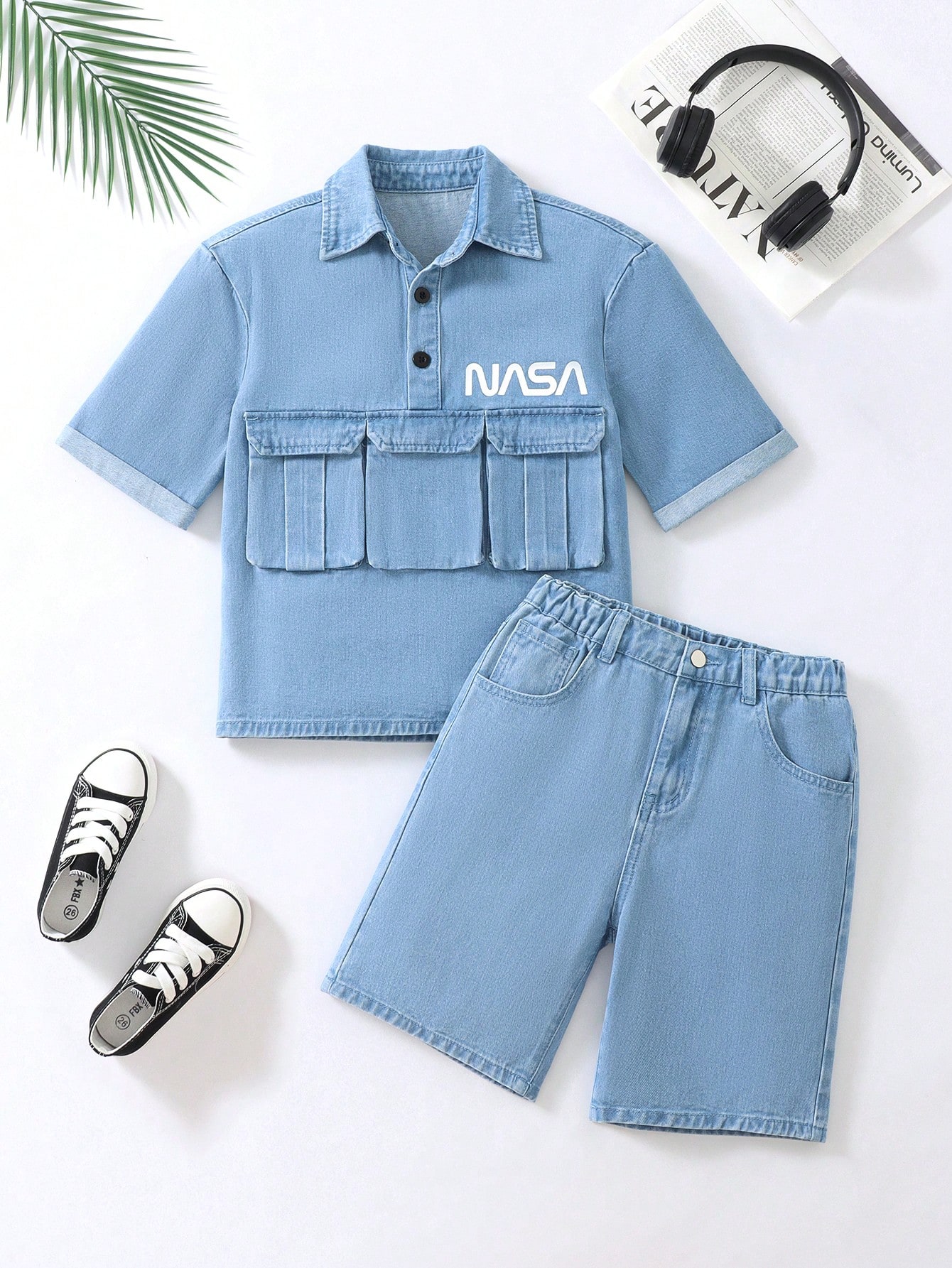 Tween Boys Denim Two-piece Outfits