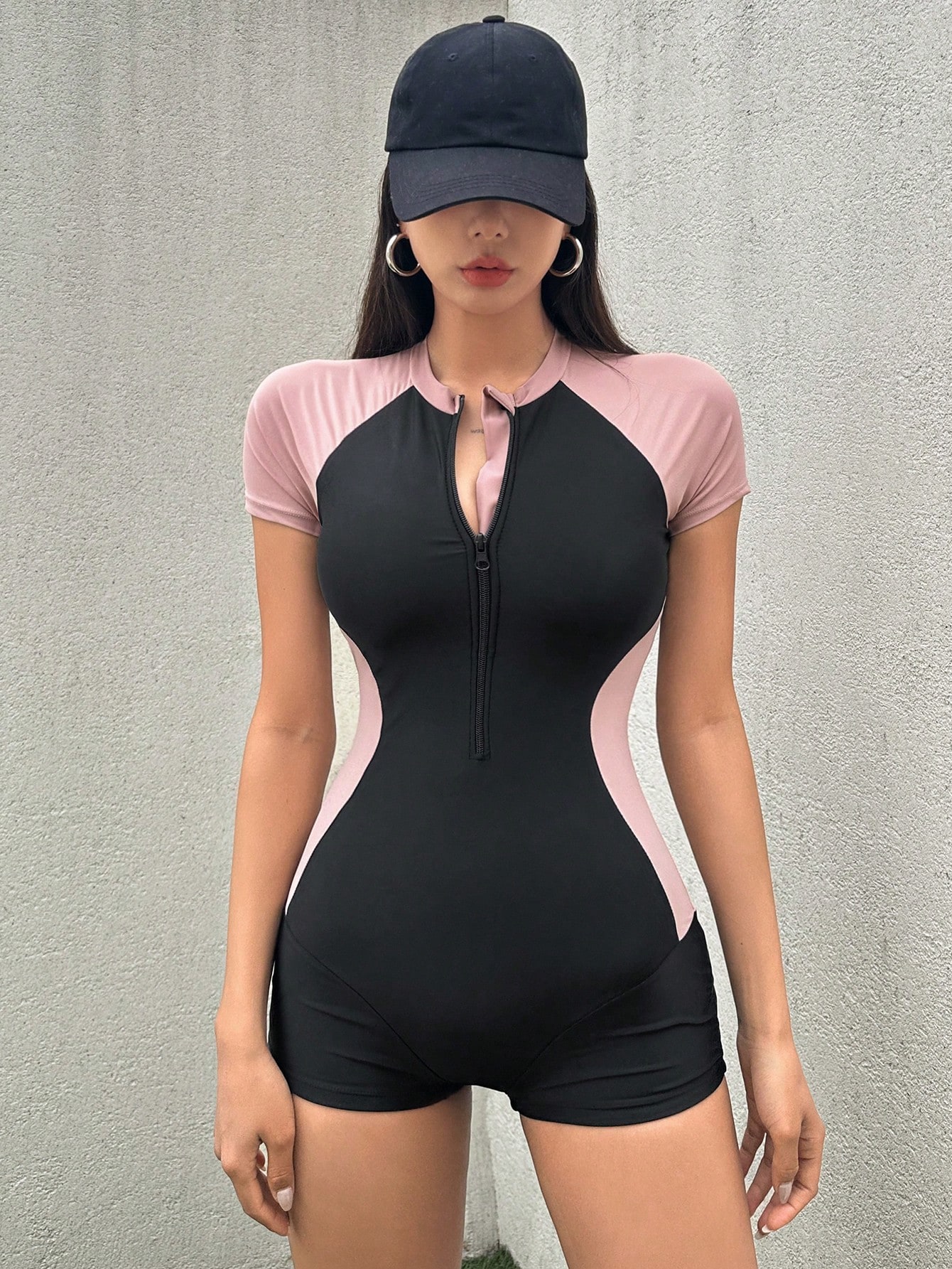 In Short Sleeve Women One-Pieces