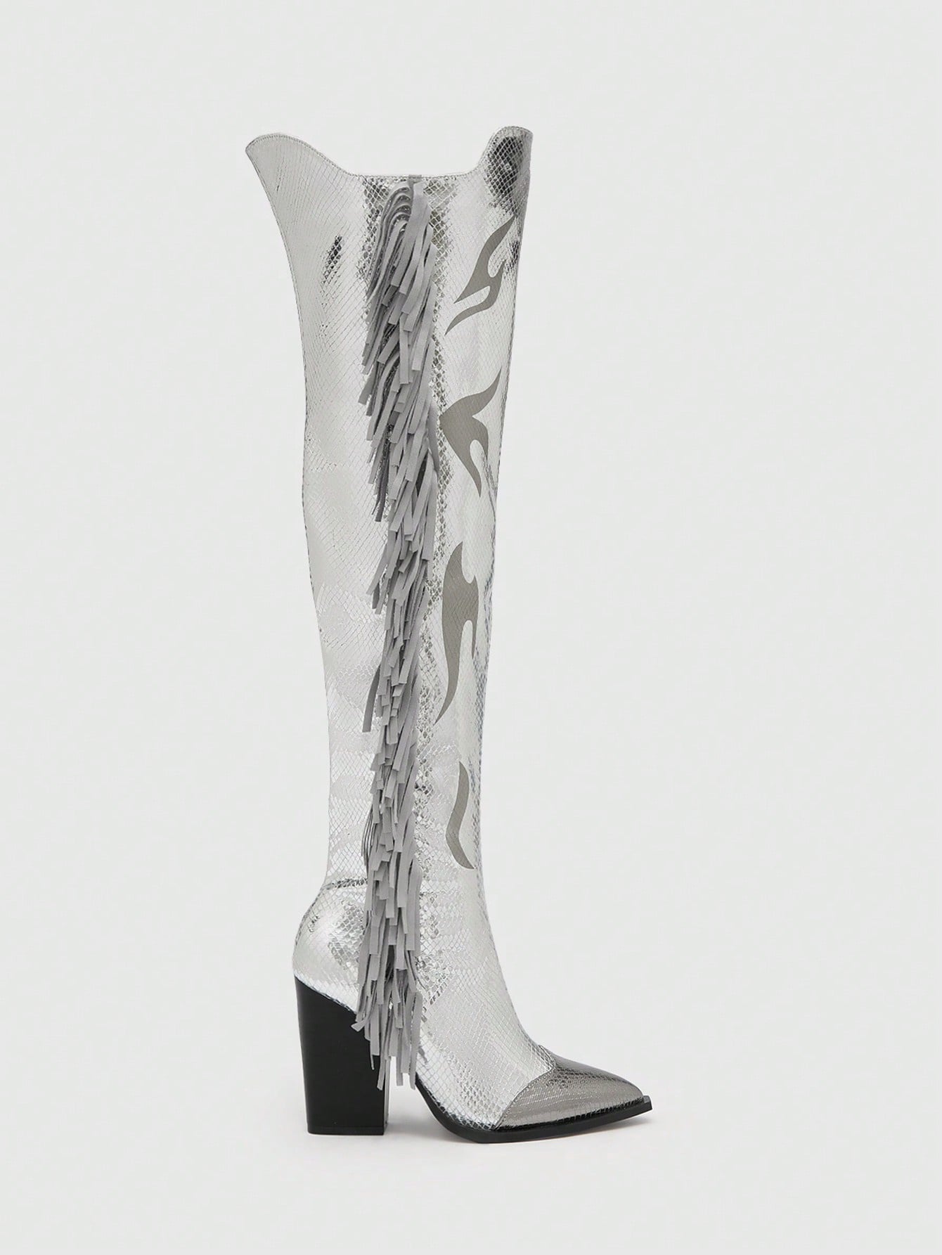 In Silver Women Fashion Boots