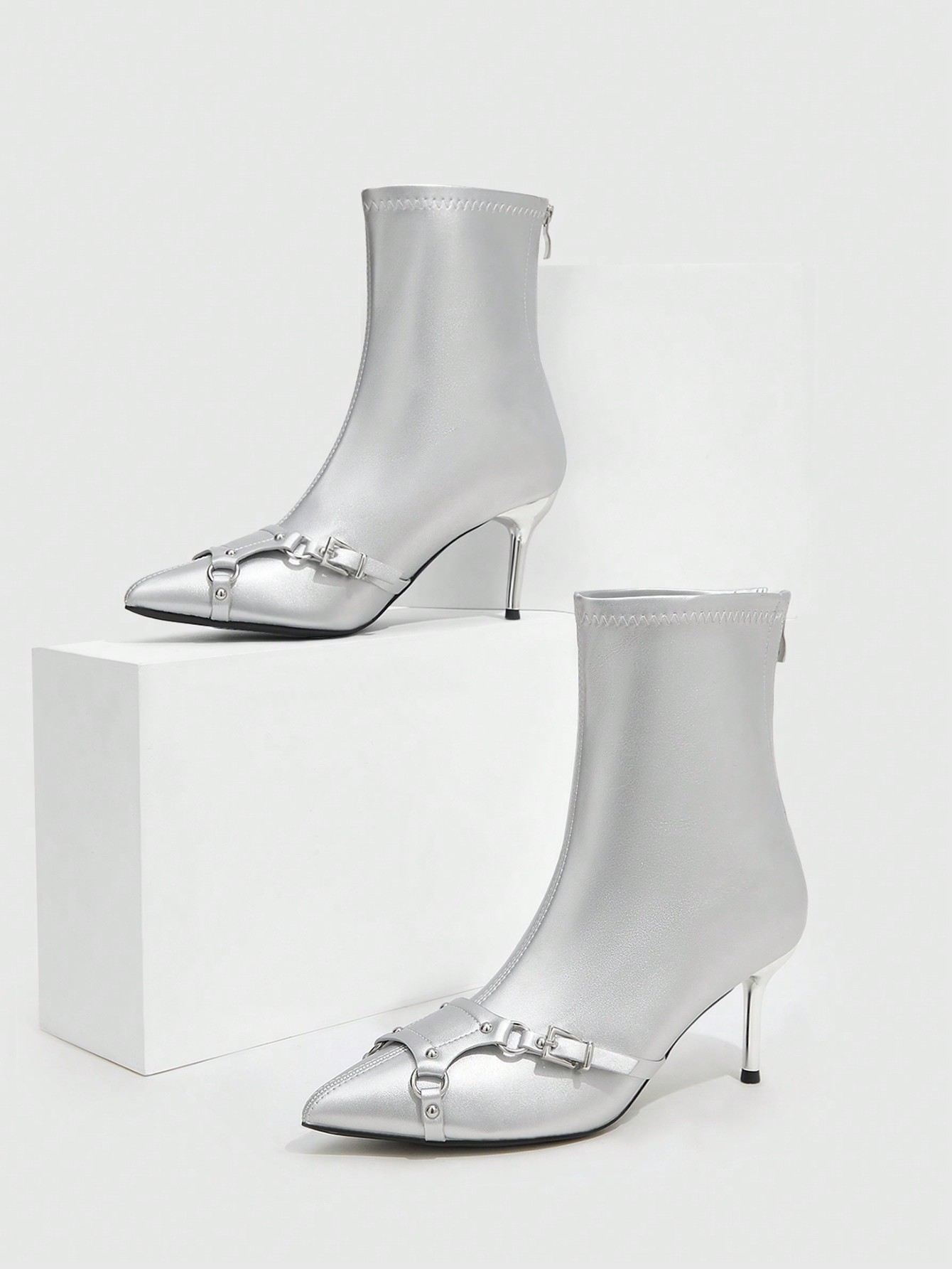 In Silver Women Ankle Boots & Booties