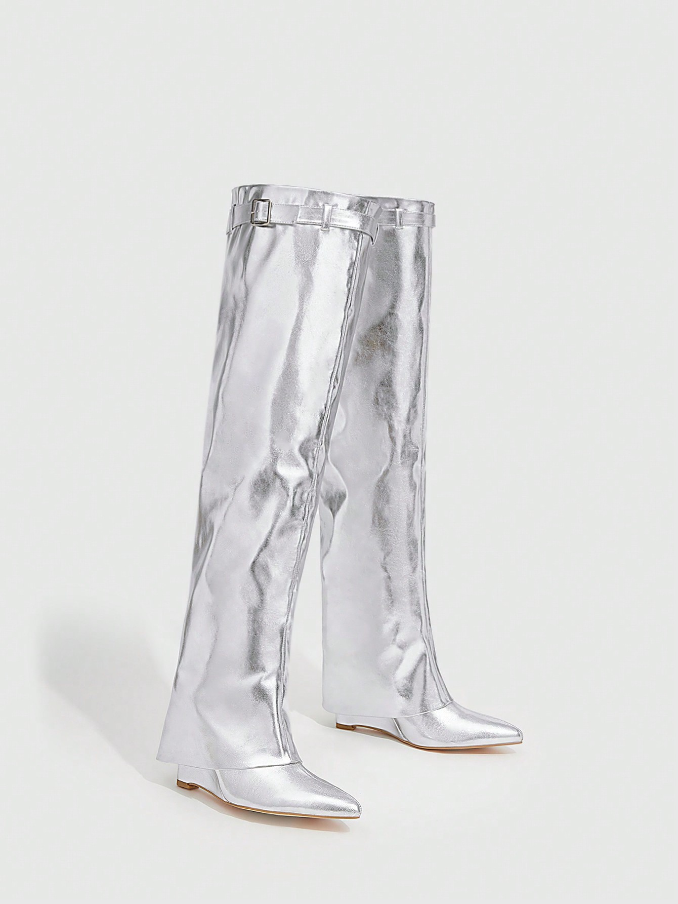 In Silver Women Fashion Boots