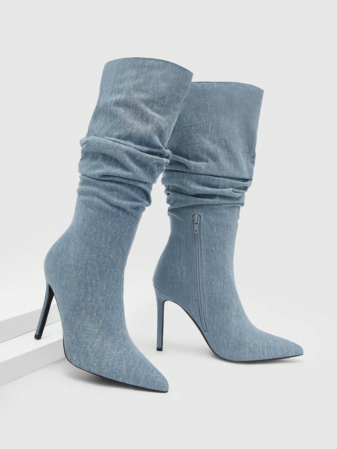 In Blue Women Mid-Calf Boots