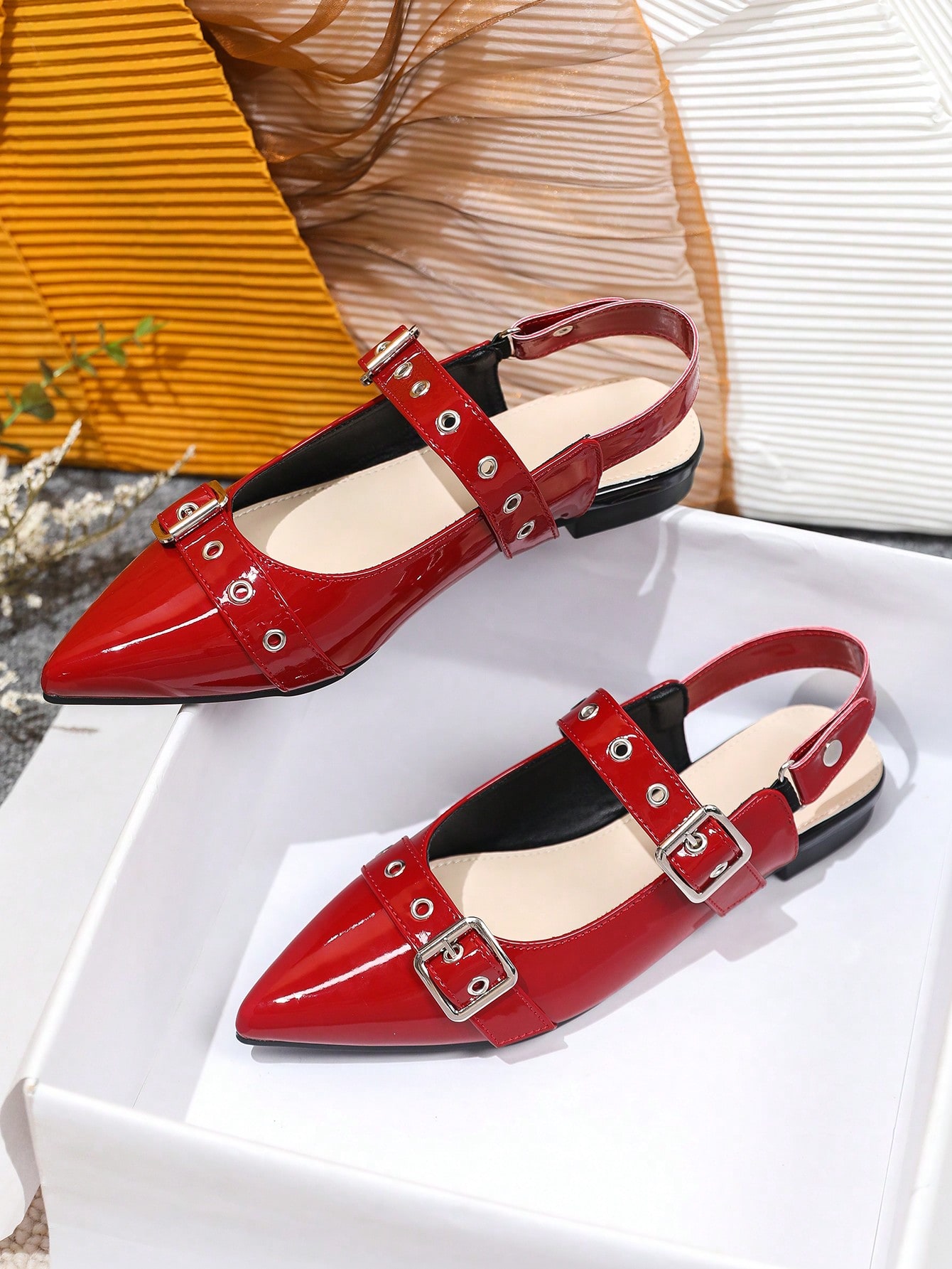 In Red Women Flats