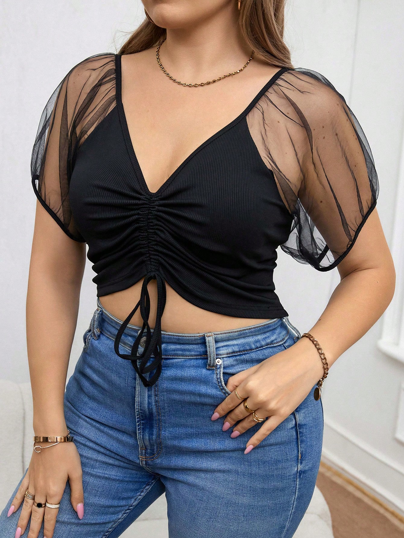 In Casual Plus Size Women Tops