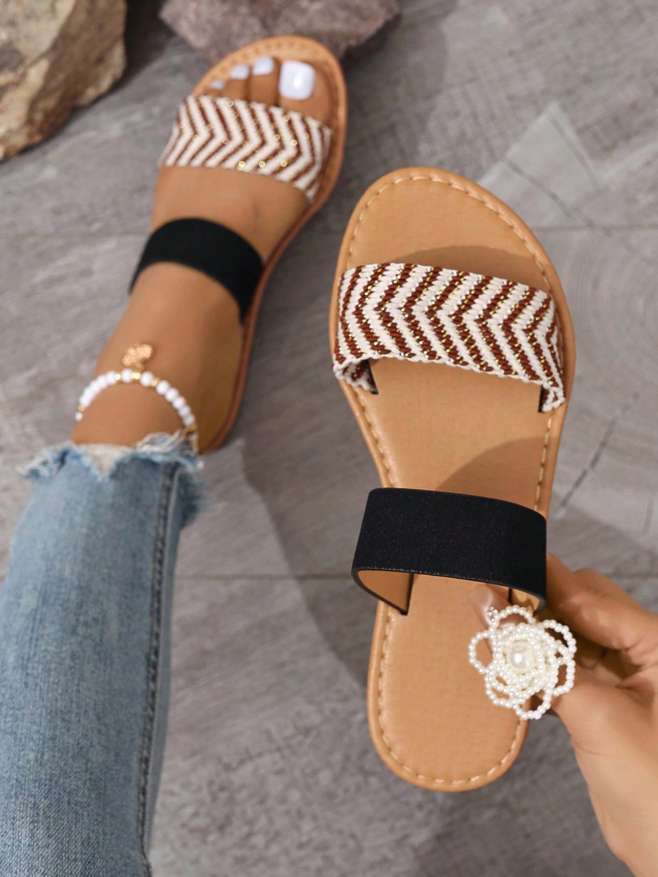 In Black Women Sandals